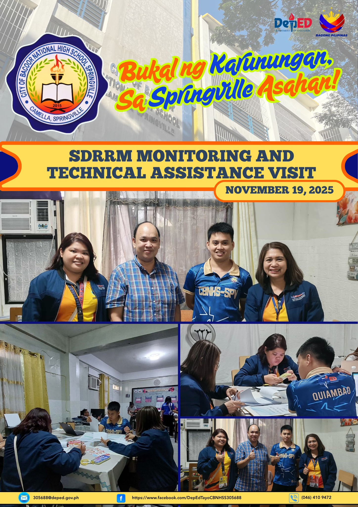 DepEd - [A] 𝗦𝗗𝗥𝗥𝗠 𝗠𝗢𝗡𝗜𝗧𝗢𝗥𝗜𝗡𝗚 𝗔𝗡𝗗 𝗧𝗘𝗖𝗛𝗡𝗜𝗖𝗔𝗟 𝗔𝗦𝗦𝗜𝗦𝗧𝗔𝗡𝗖𝗘 𝗩𝗜𝗦𝗜𝗧 𝗔𝗧 𝗖𝗕𝗡𝗛𝗦 ...