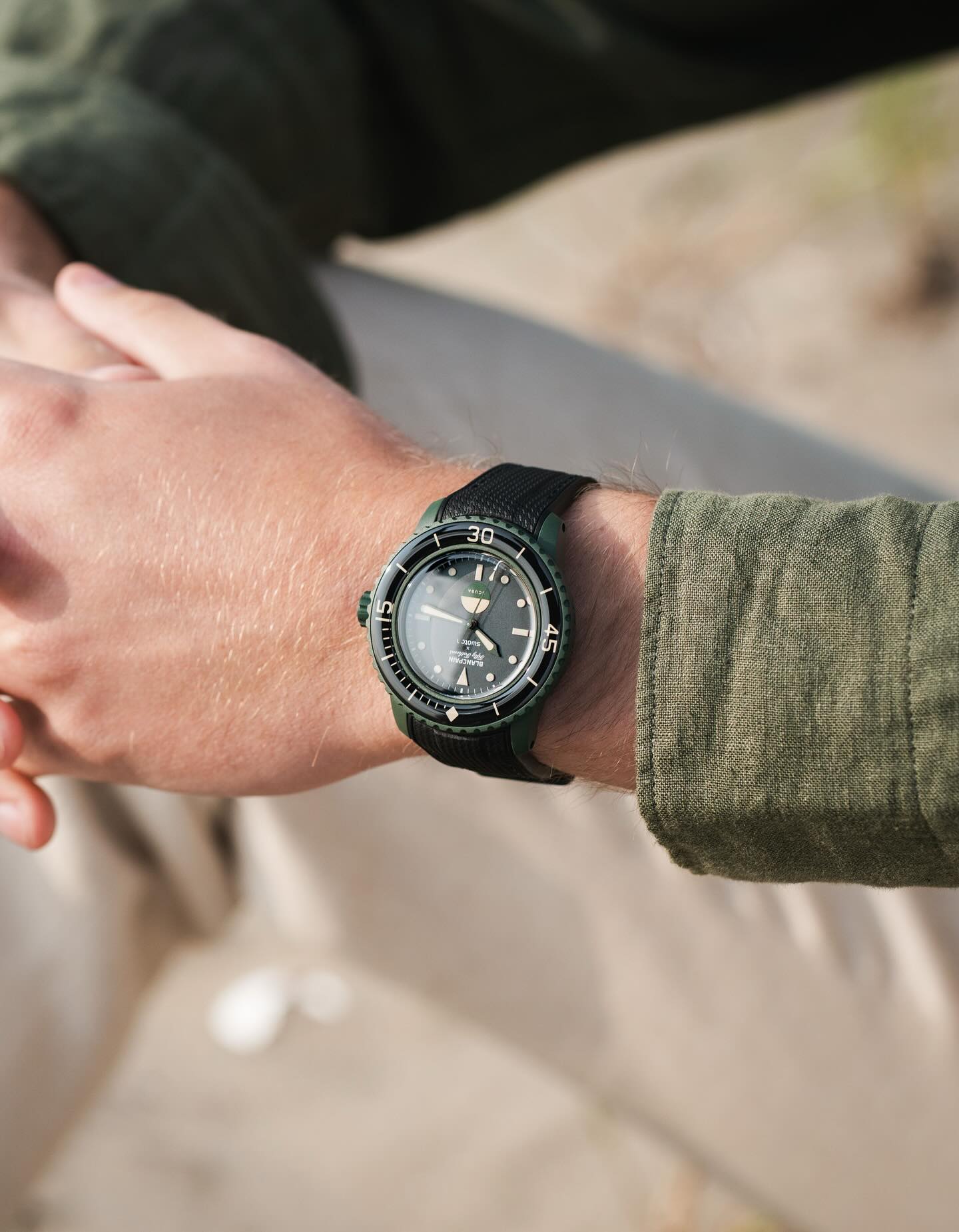 The Blancpain x Swatch Green Abyss just dropped — and honestly, we 