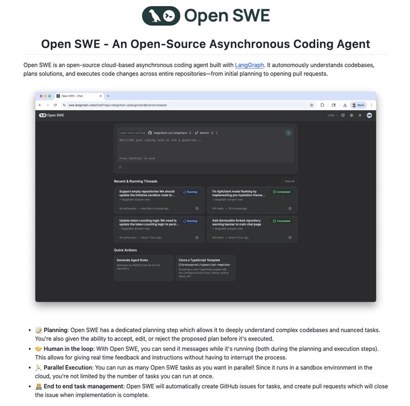 Tech Titans | This opensource asynchronous coding agent can write, test ...
