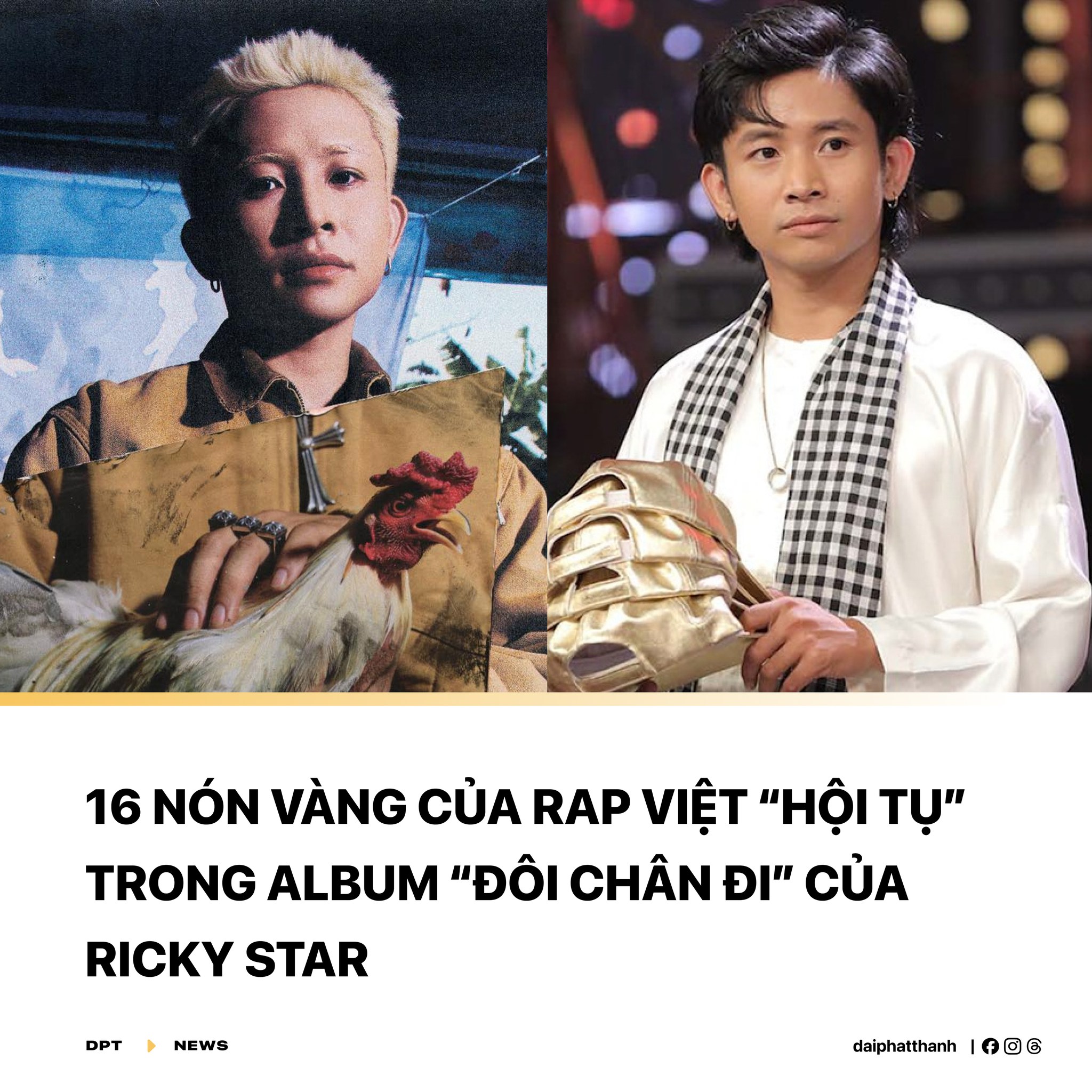 Đài - Dàn rapper sở hữu nón vàng của chương trình Rap Việt cùng góp ...