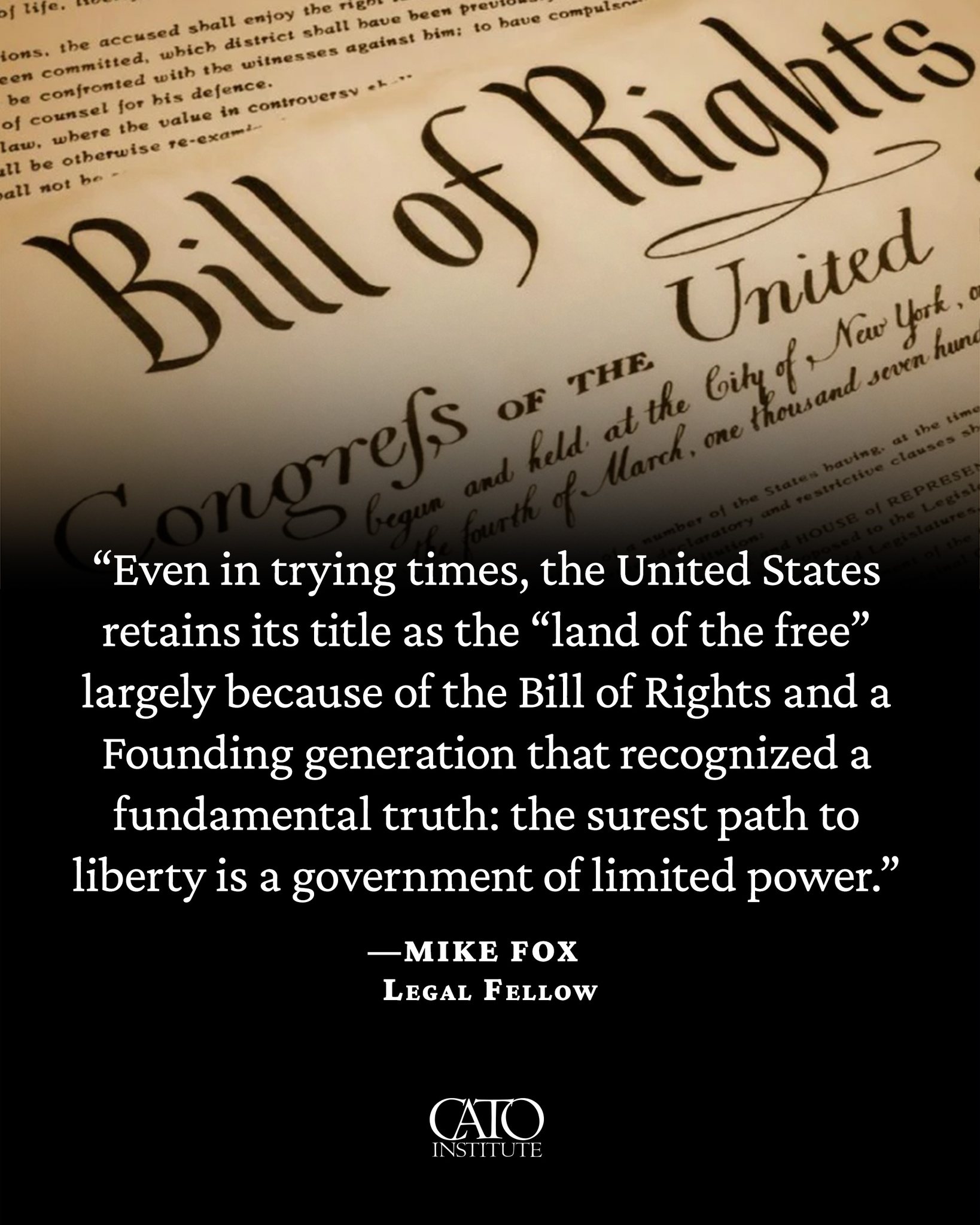 The Cato - 🇺🇸 December 15 is Bill of Rights Day! 234 years ago today ...