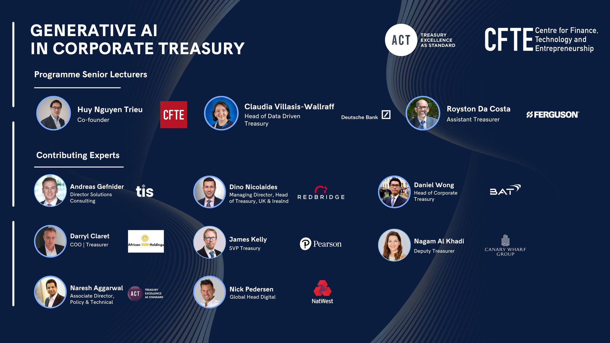 The Generative AI in Corporate Treasury course is designed for industry ...
