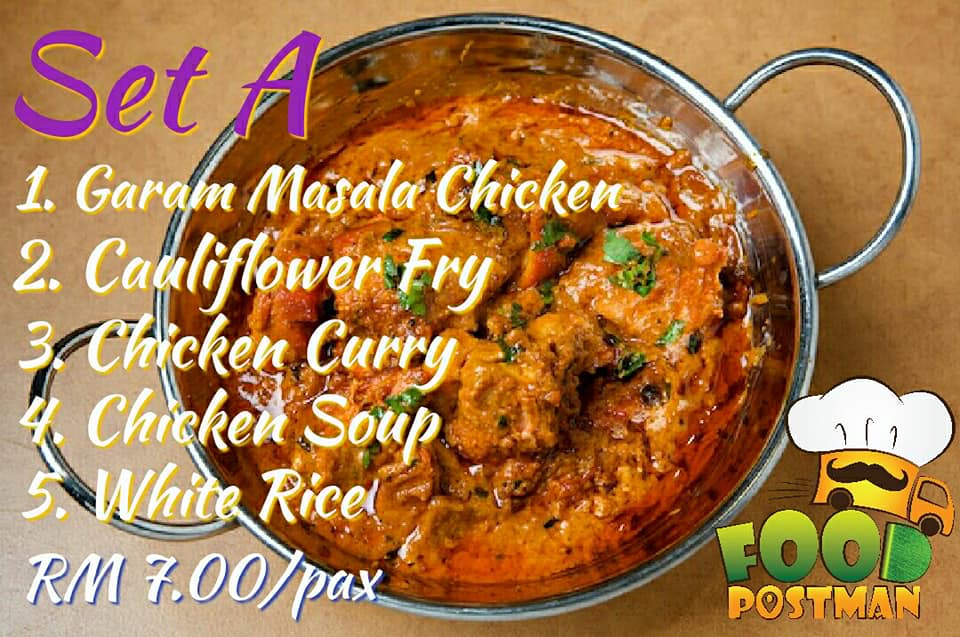 Food Postman - Here's our menu for Saturday - 8th July...