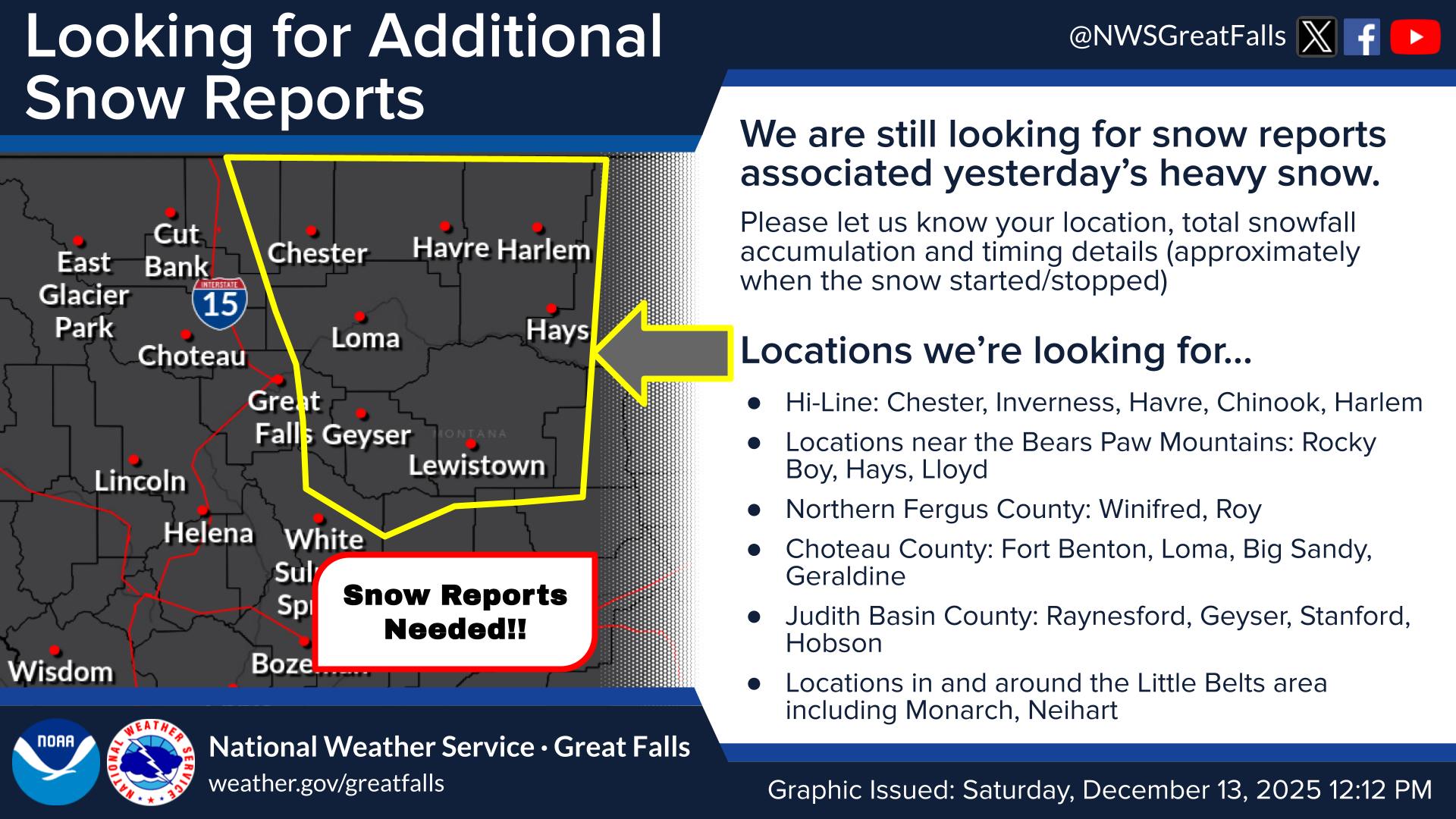 US - We are still looking for snowfall totals from yesterday's heavy ...