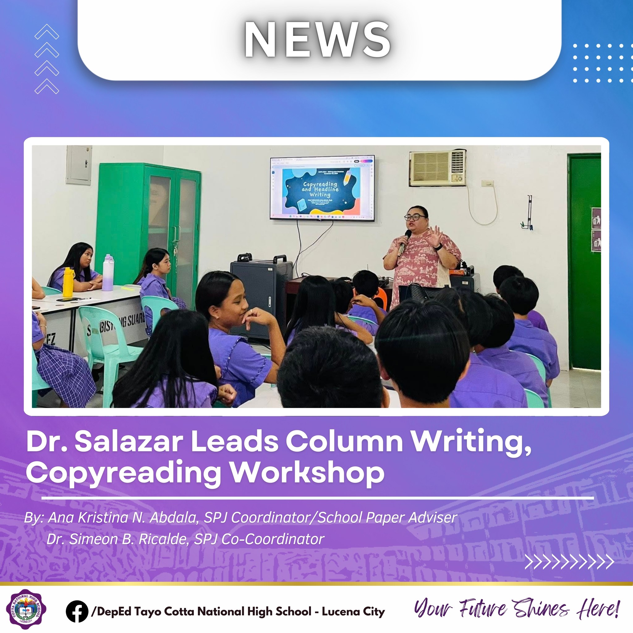 As... - DepEd Tayo Cotta National High School - Lucena City | Facebook
