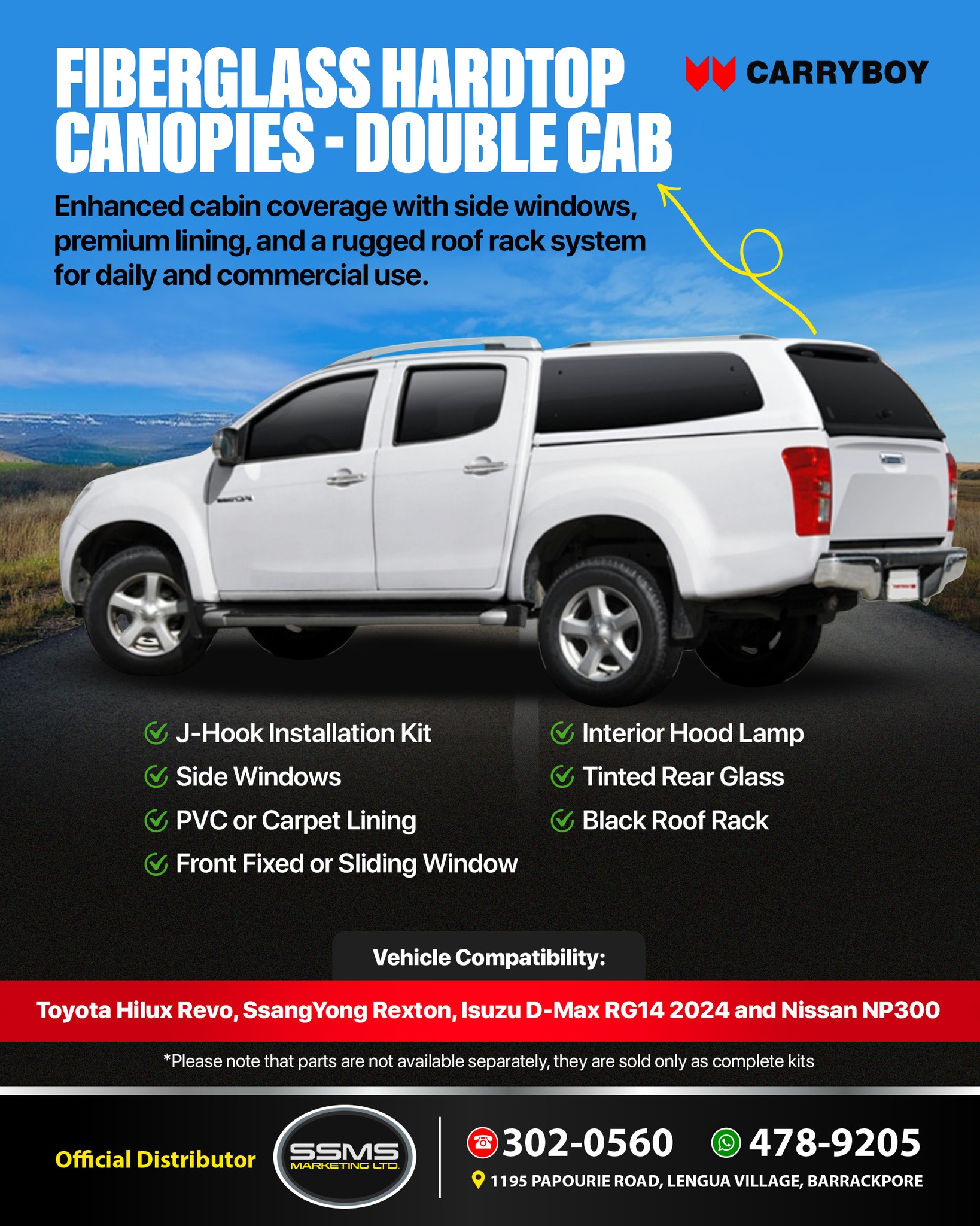 SSMS - Our Carryboy Fiberglass Hardtop Canopies are built for drivers ...