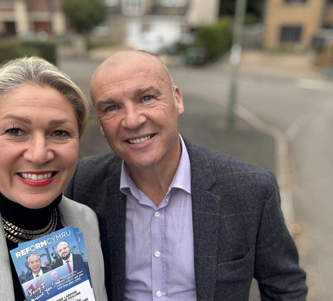 Laura - Great to be out canvassing in Rudry, Caerphilly again yesterday ...