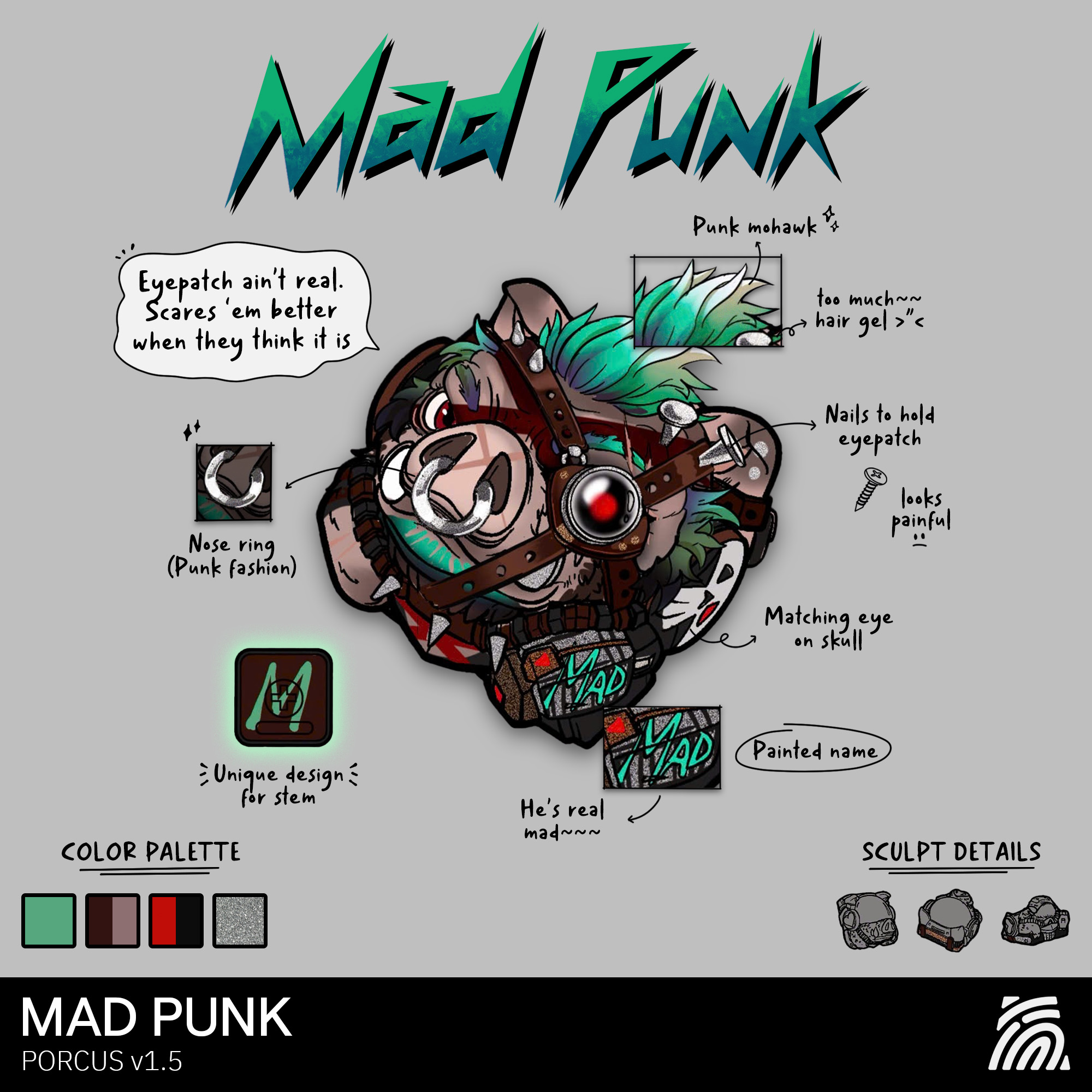 ArtKey - You hear that roar of an engine? That’s the Mad Punk biker ...