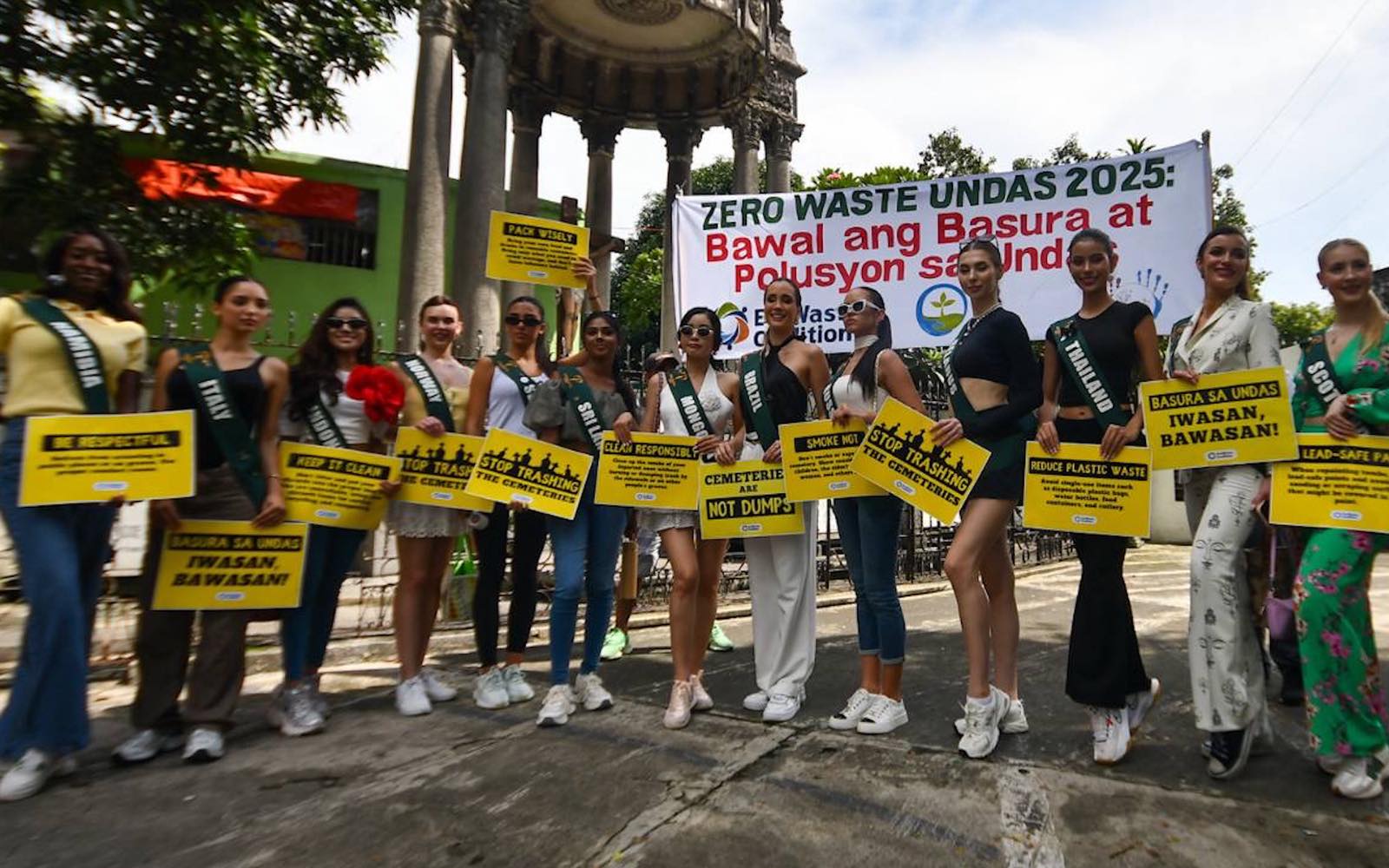 MANILA - Miss Earth representatives join environmental group EcoWaste ...