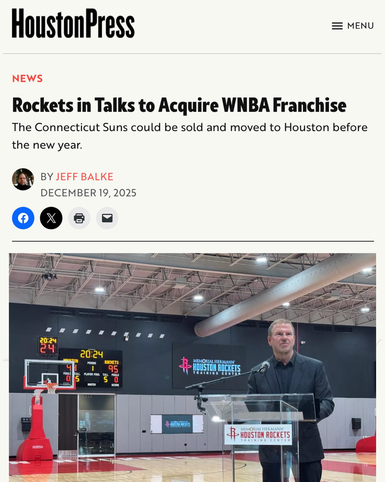 🚀🏀📰! Rockets in Talks to... - 365 Things to Do in Houston | Facebook