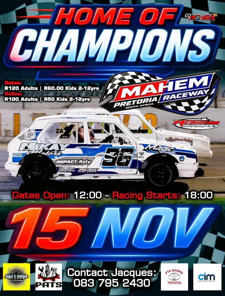 Mahem Raceway - 🏁 It's race week 🏁 15 November @ Mahem... | Facebook