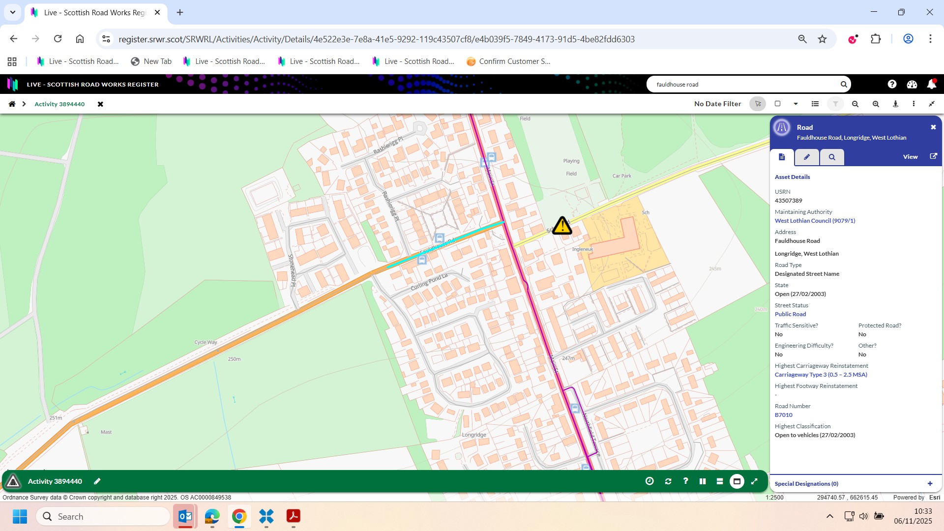 West - Please note that the B7010 Fauldhouse Road, Longridge has been ...