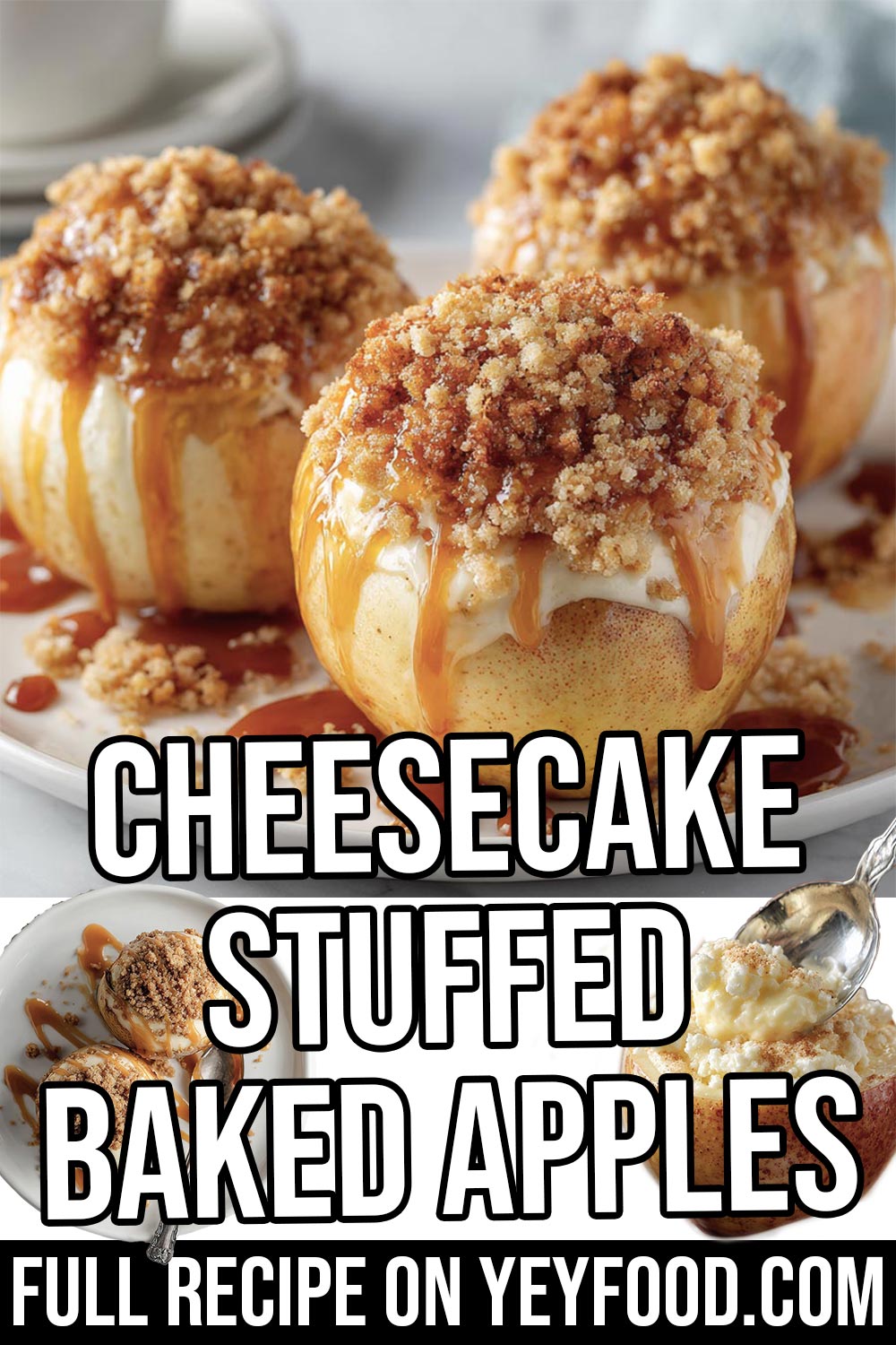 Home, - Cheesecake Stuffed Baked Apples - Filled With Creamy Cheesecake ...