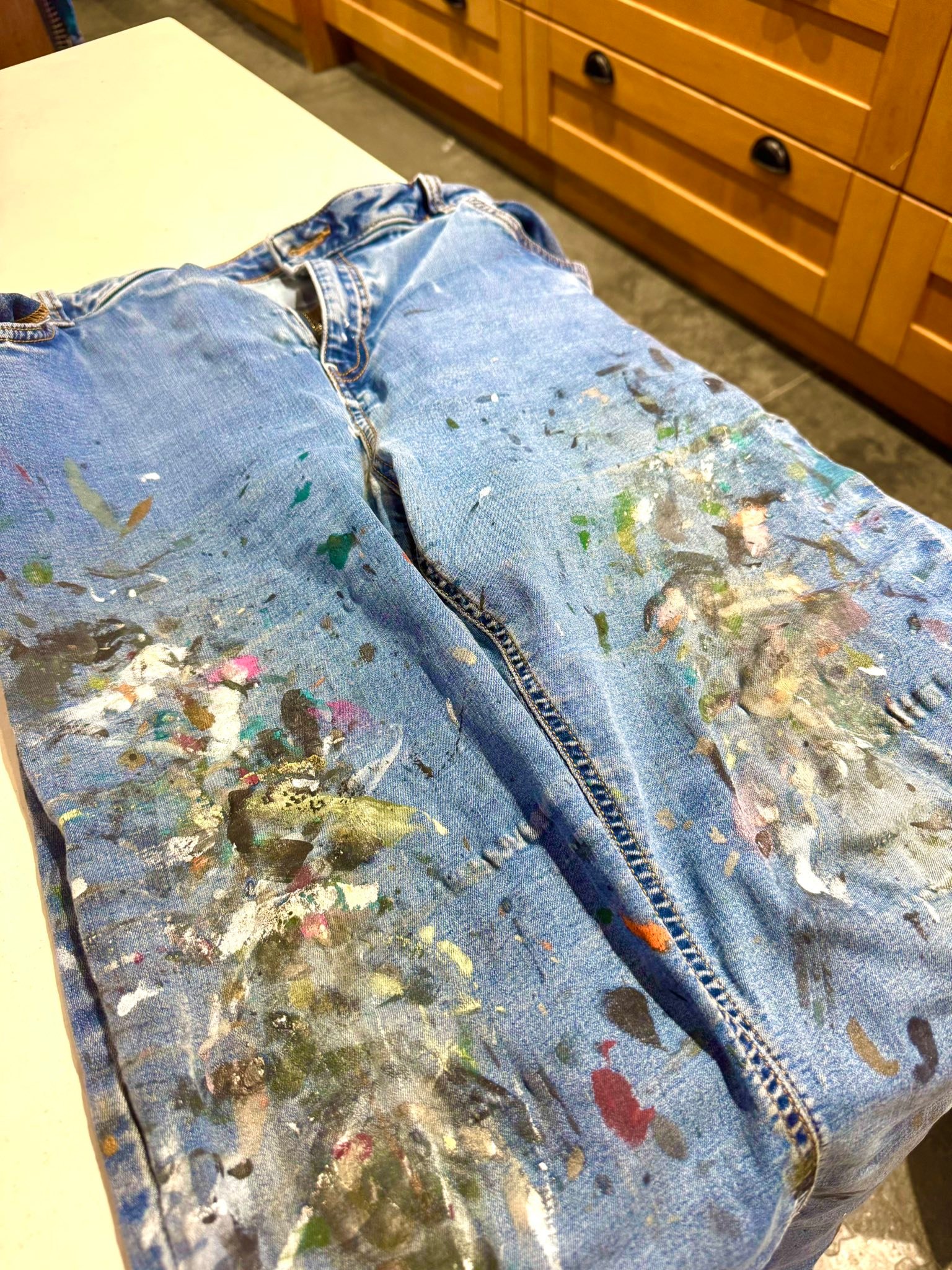 think we need to talk about these jeans. They are not dirty. They 