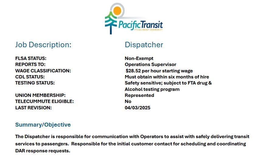 Pacific - We are hiring. You can find the full job description and ...