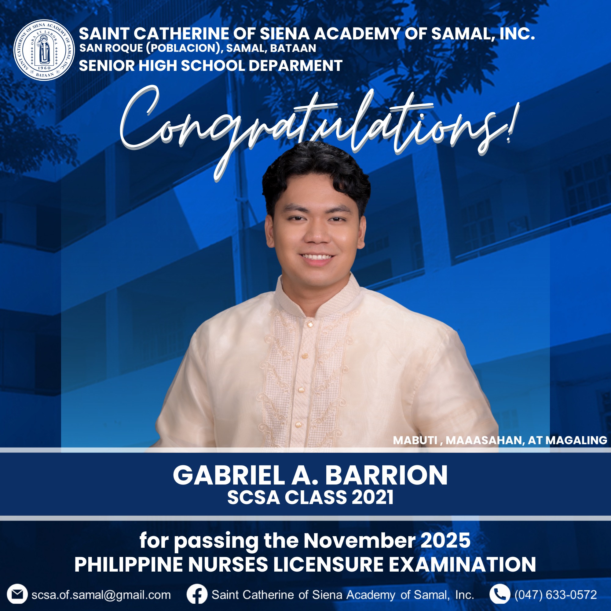 Congratul... - Saint Catherine of Siena Academy of Samal, Inc. | Facebook