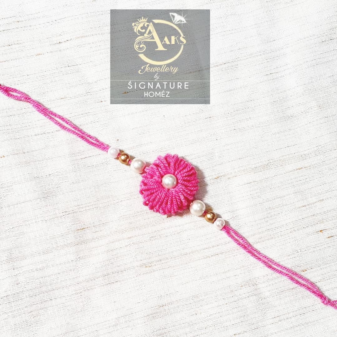 Śignature Homéz - 💎 AAKS Jewellery 💎 💗 Pink Rakhi for...