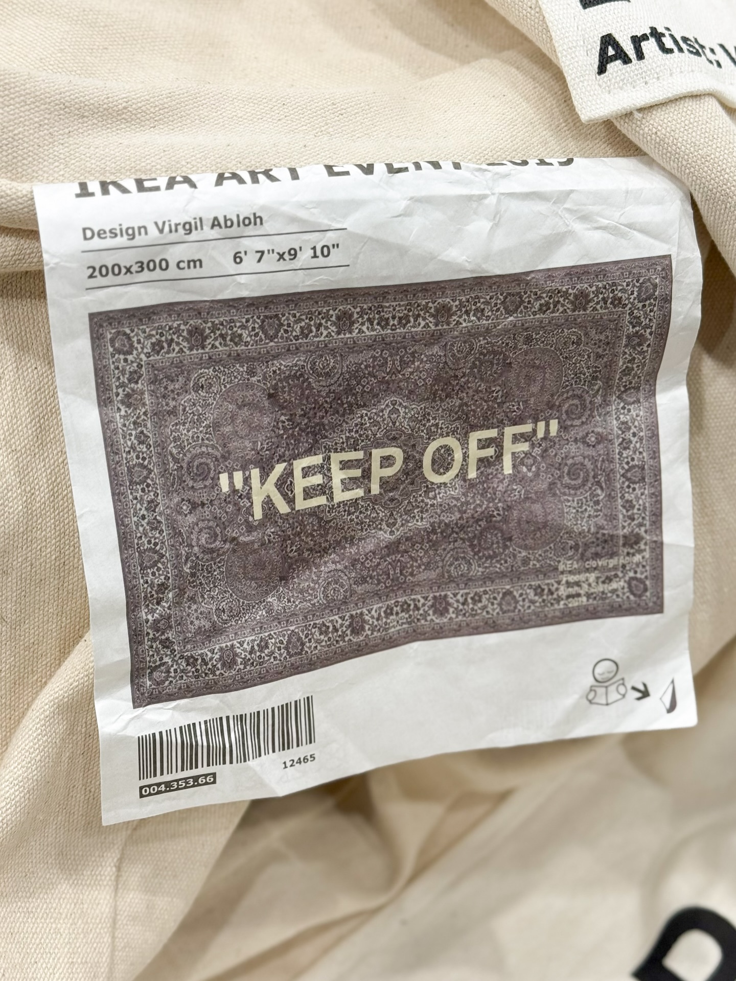 Brand New Virgil Abloh x IKEA “Keep Off” Rug Available In Store 