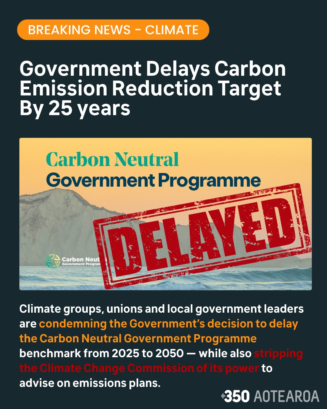 350 - This week, the government annouced unprecedented rollbacks in ...