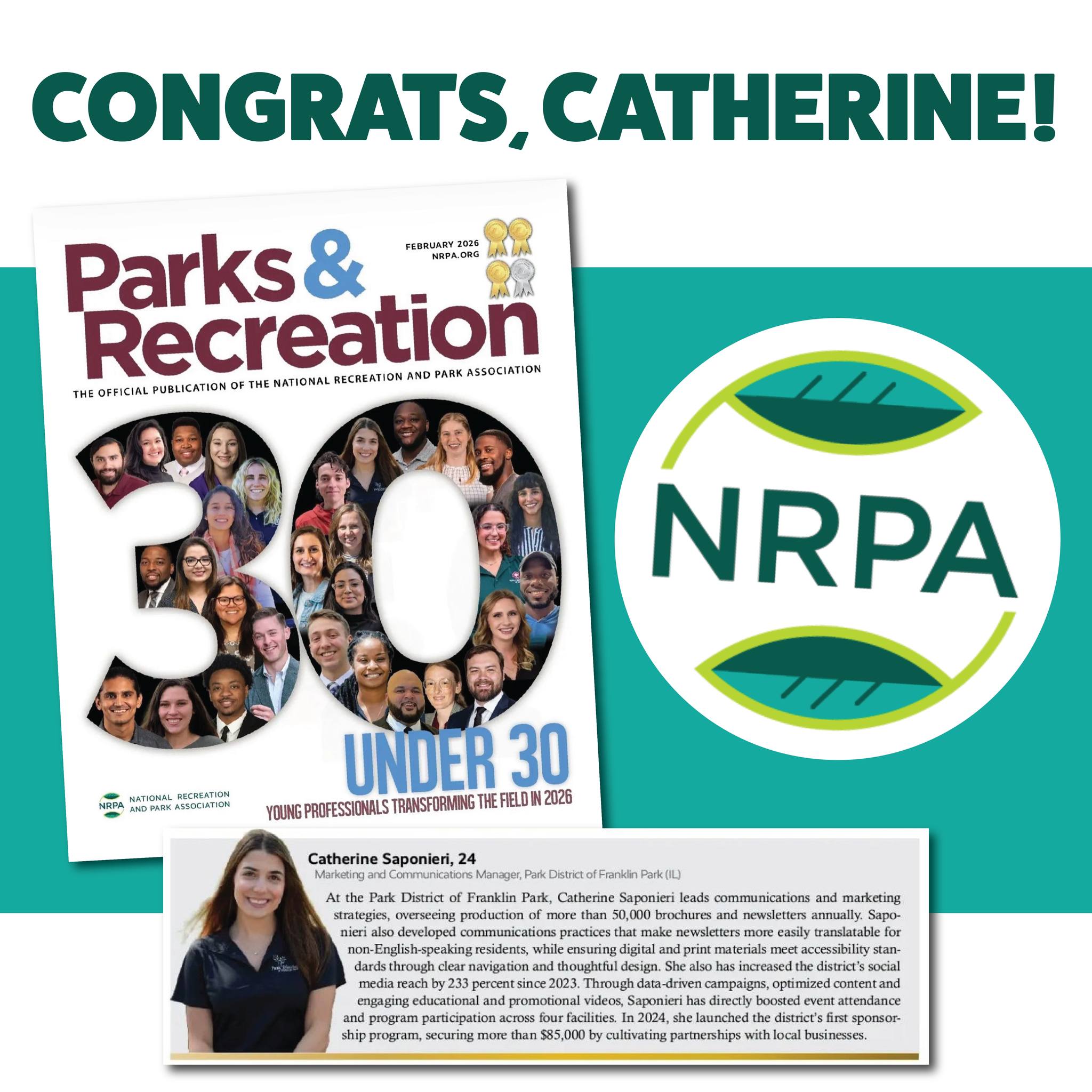 Park - We’re excited to share that Catherine Saponieri, our Marketing ...