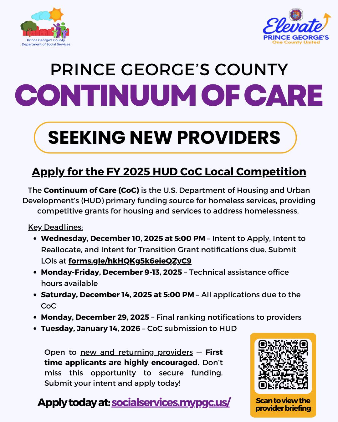 Prince - The FY 2025 HUD Continuum of Care (CoC) Notice of Funding ...