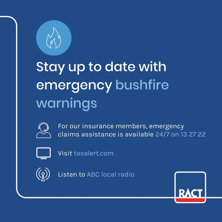 RACT - Tasmania Fire Service has issued a Bushfire Watch and Act for ...