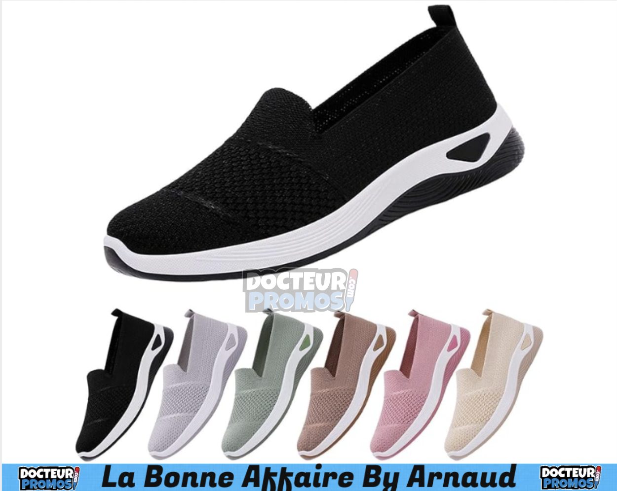 Chaussures Orthopédiques Femme – été Confortable – Antidérapantes – Sans Lacet – Pieds Larges – Running Et Marche