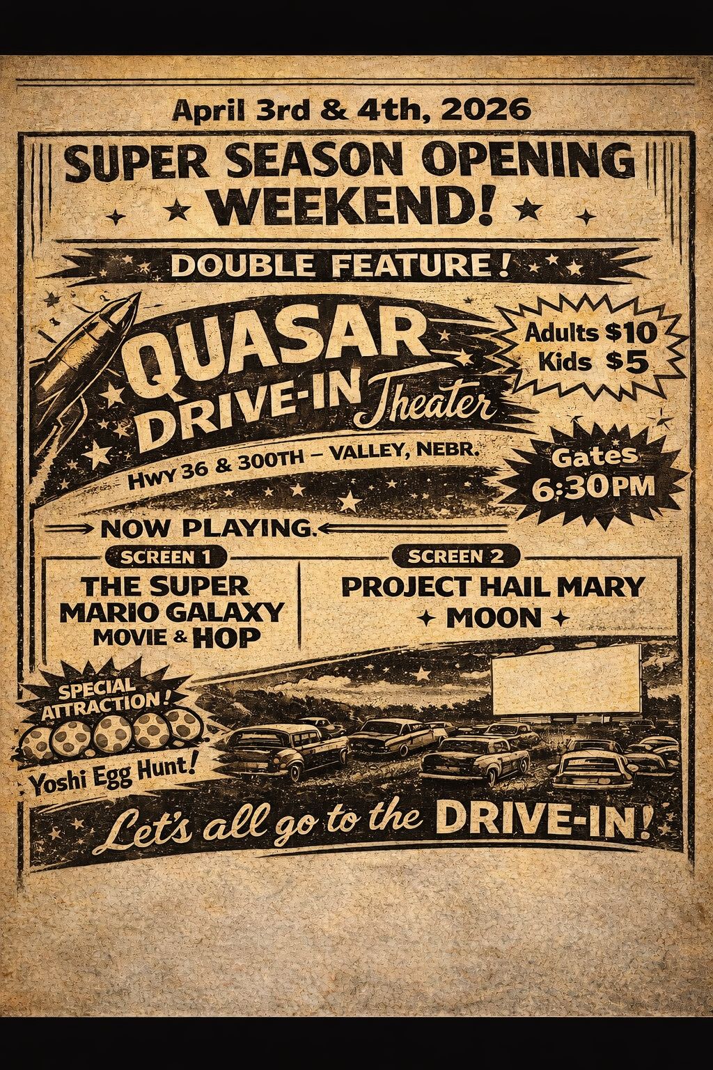 Quasar Drive-In Theater | Valley NE