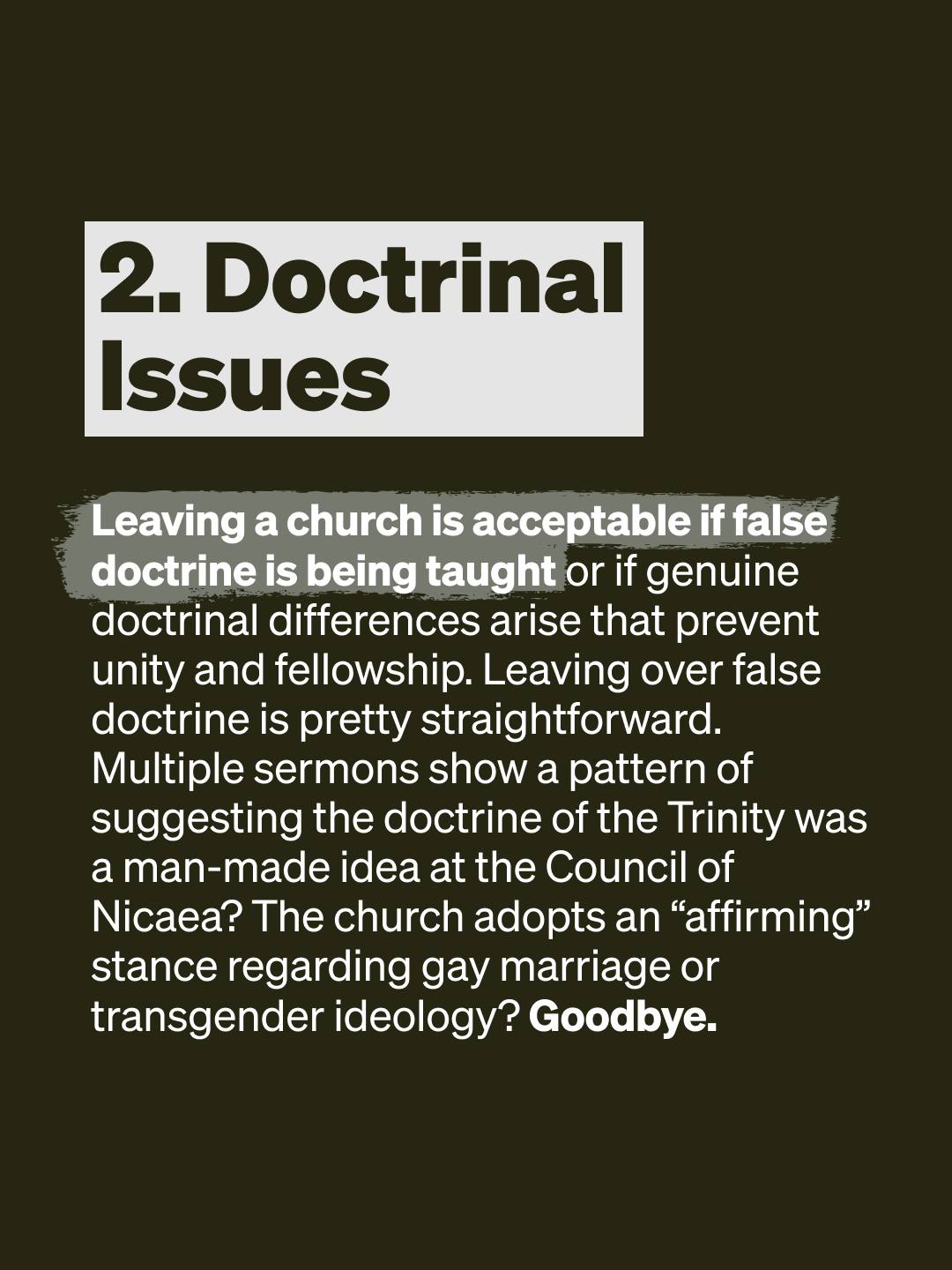 The Gospel - “If you’re thinking of leaving your church, ask yourself ...