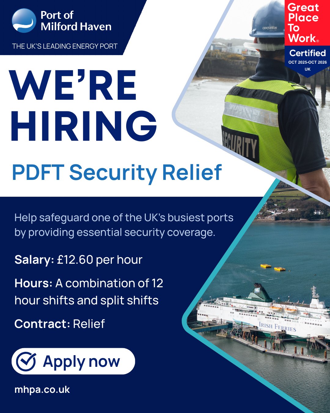 Port - Job Vacancy: PDFT Security Relief Join our security team at ...