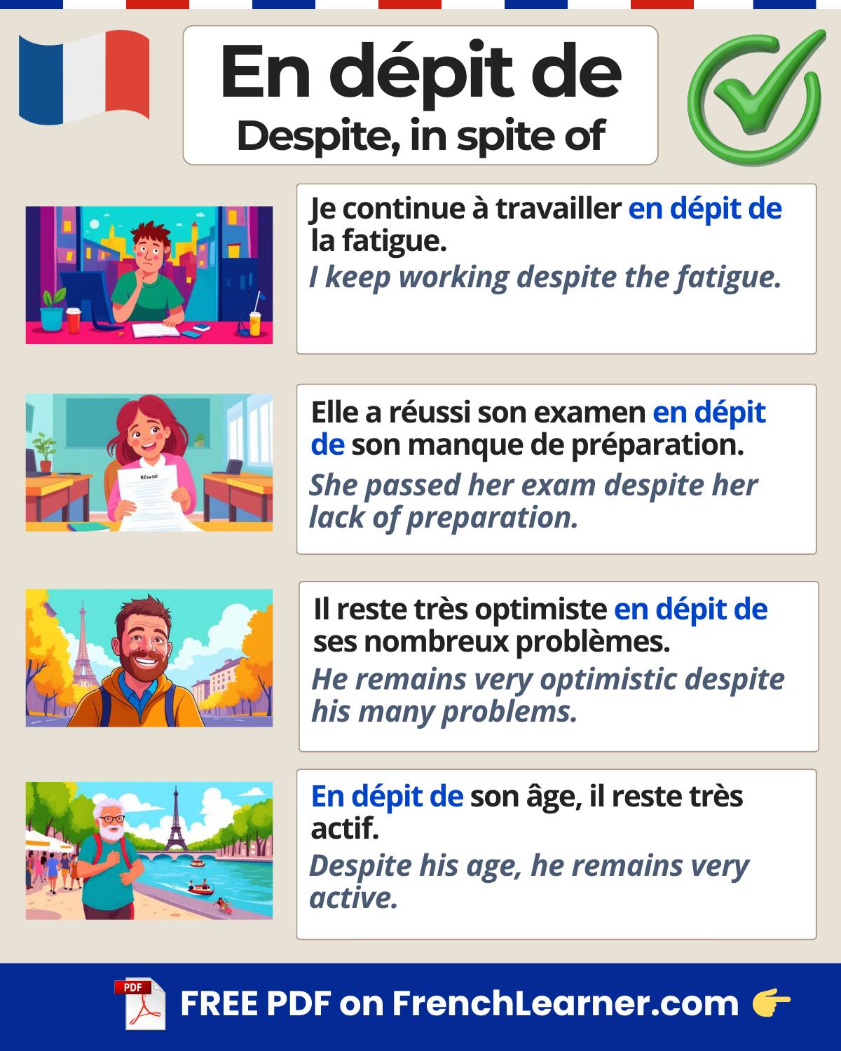 FrenchLearner - En dépit de is a common French expression meaning ...