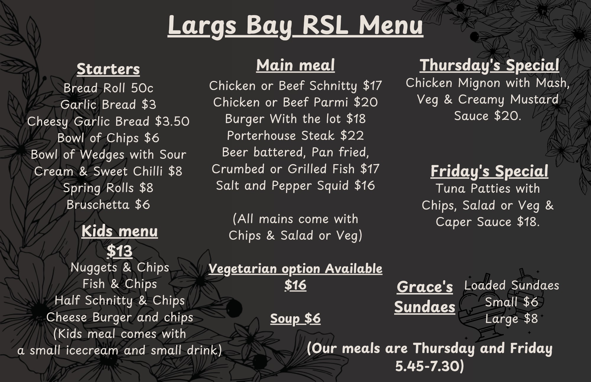 A few events coming up to save... - Largs Bay RSL Sub Branch | Facebook