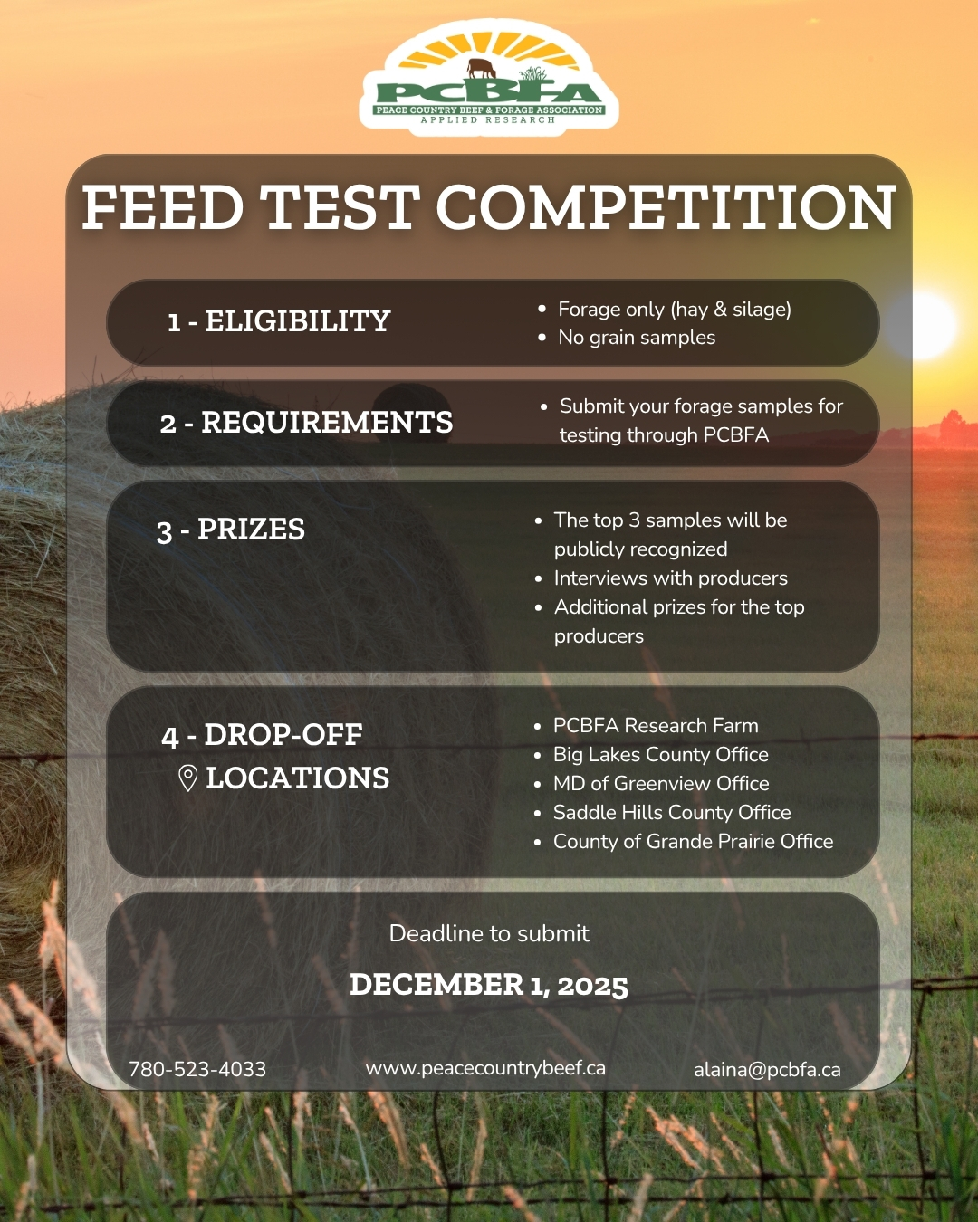 🌾 Feed Test... - Peace Country Beef & Forage Association | Facebook