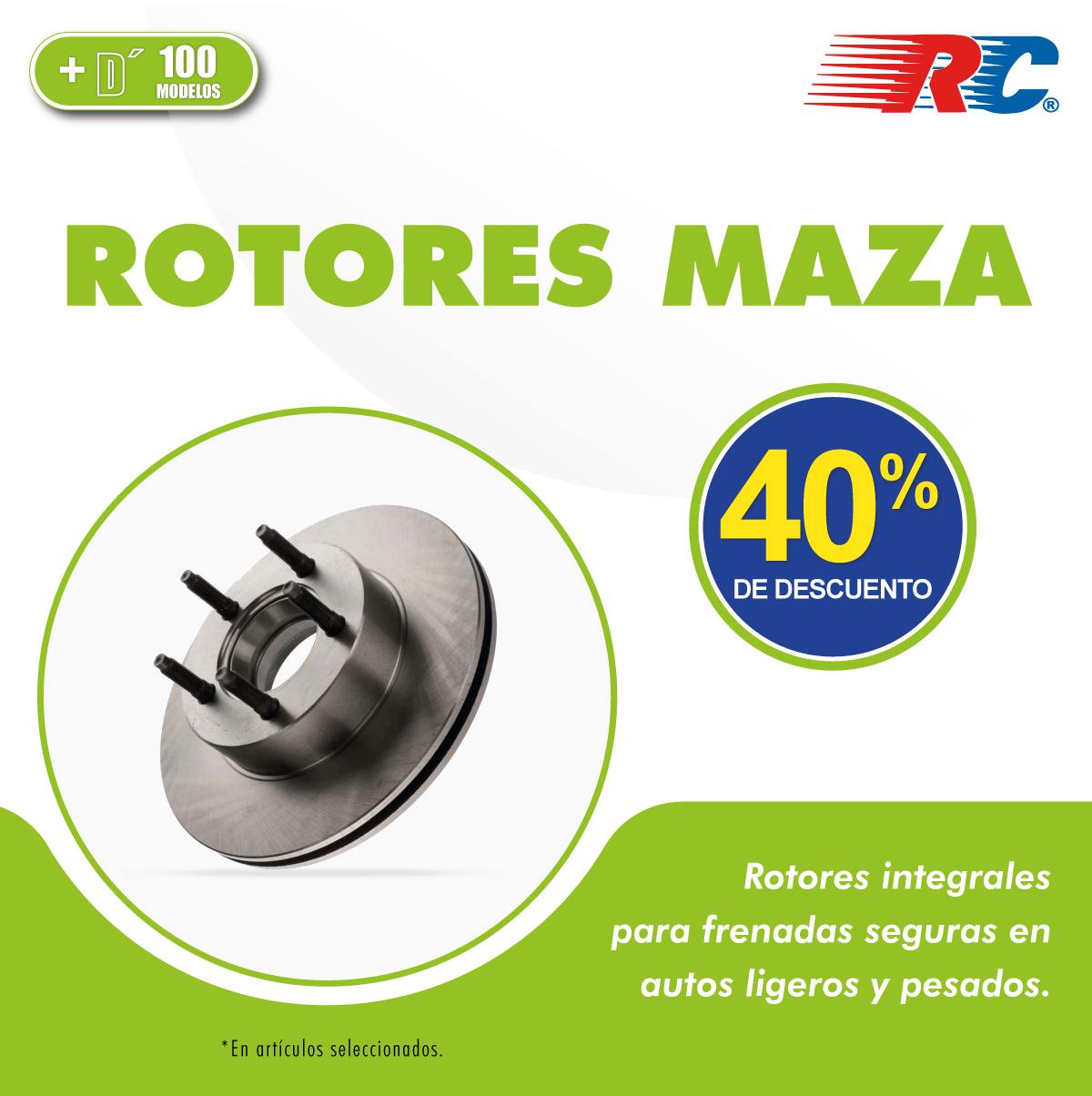 Refaccionaria - 🛞🛑 Rotores maza: frenado estable y dirección precisa El ...