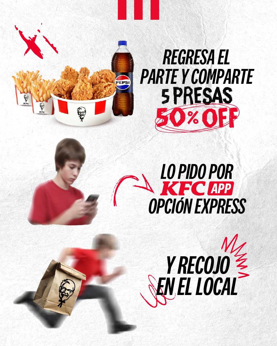 KFC - ¿Tu ex no te llama? Tranqui, el hambre sí lo hace. Ponte en modo ...