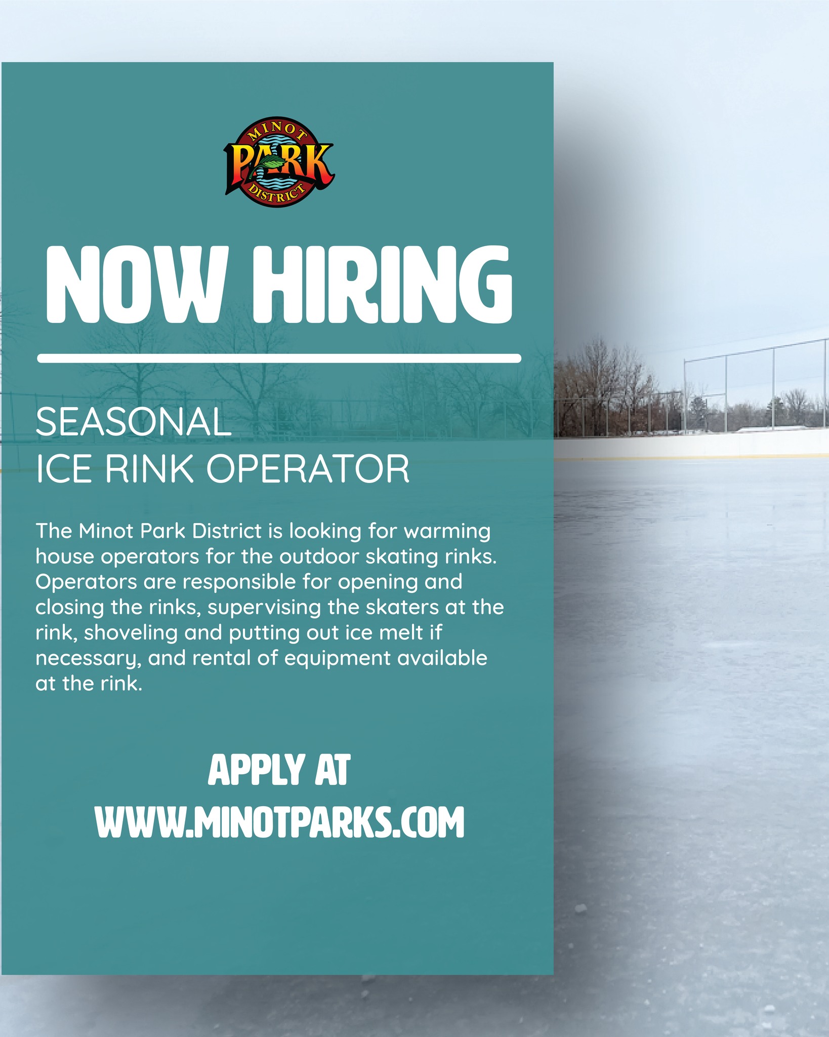 Minot Parks - The Minot Park District is currently looking... | Facebook