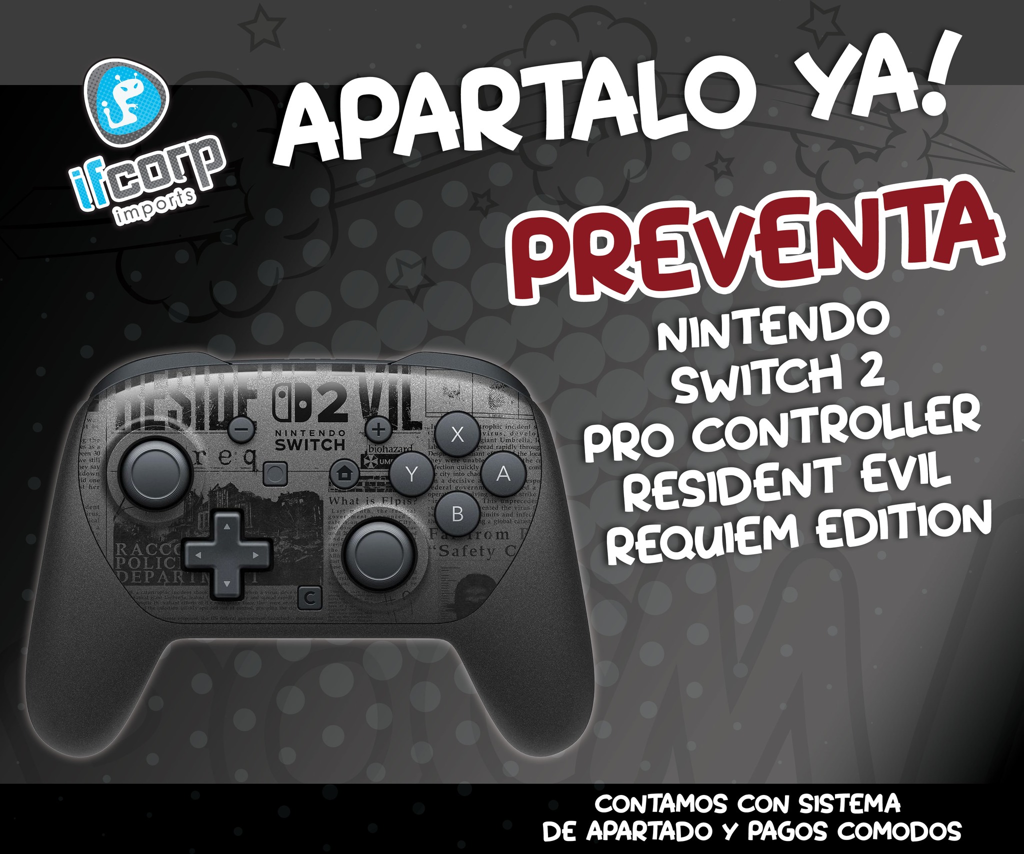 If-Corp - 🧟‍♀️🧟‍♂️🎮Nintendo Switch 2 Pro Controller Resident Evil ...
