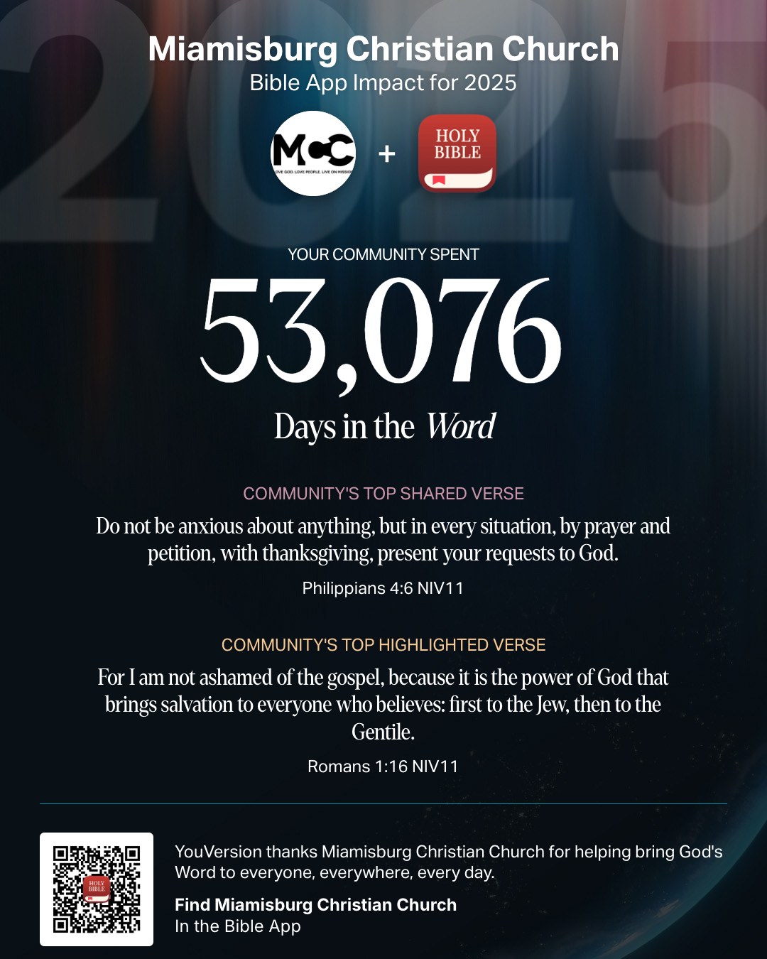 Miamisburg - Check this out! It's so awesome to see how God's word is ...