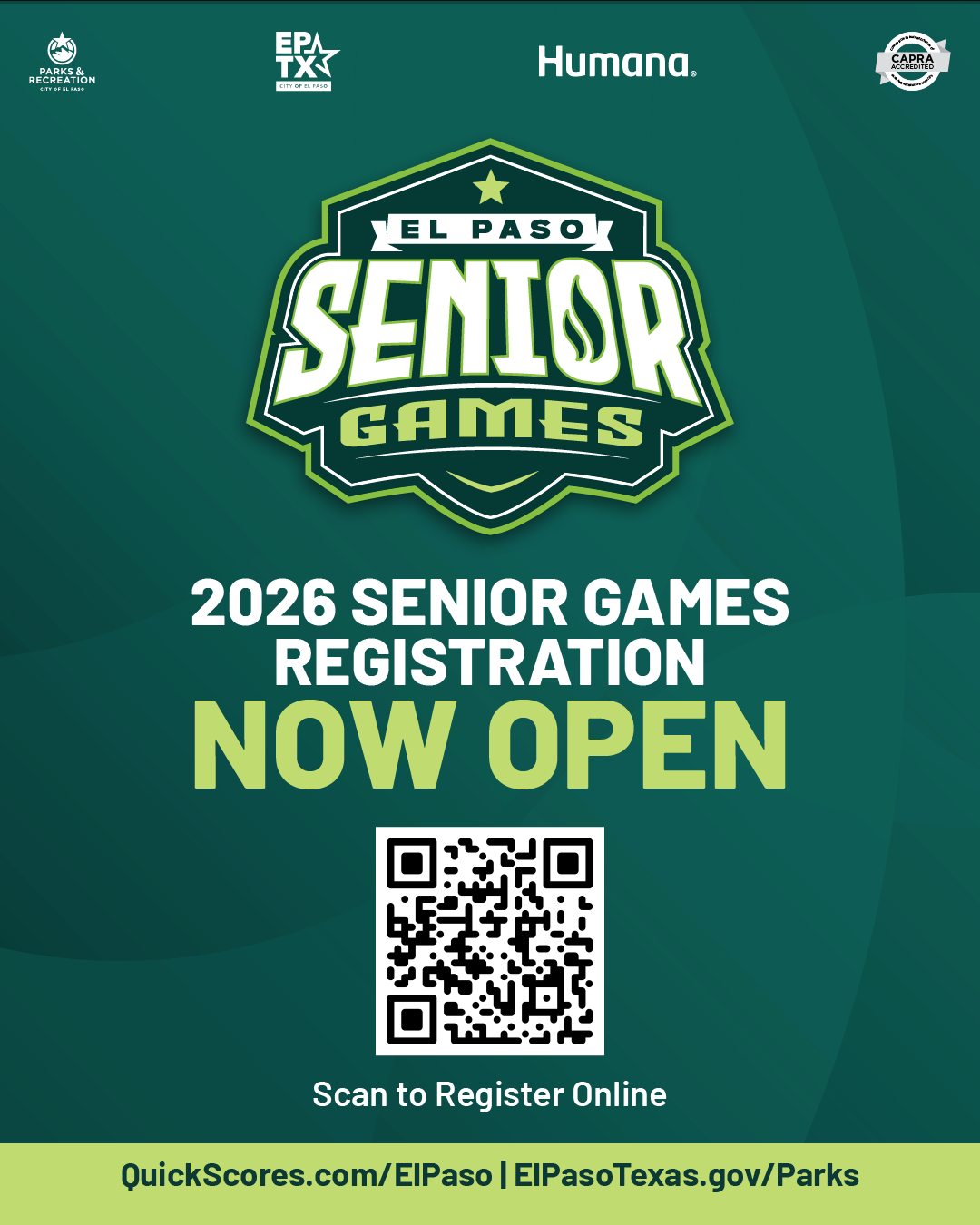 The 2026 Senior Games are... - El Paso Parks and Recreation | Facebook