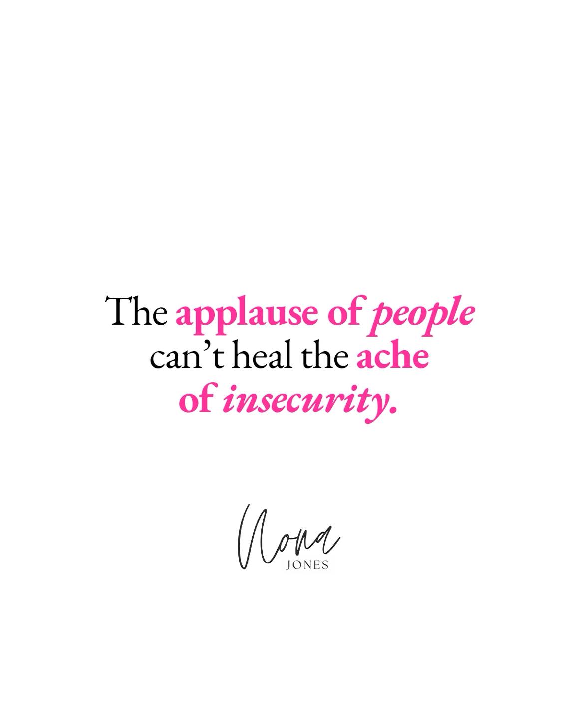 Nona Jones - Insecurity isn’t just a lack of confidence —... | Facebook