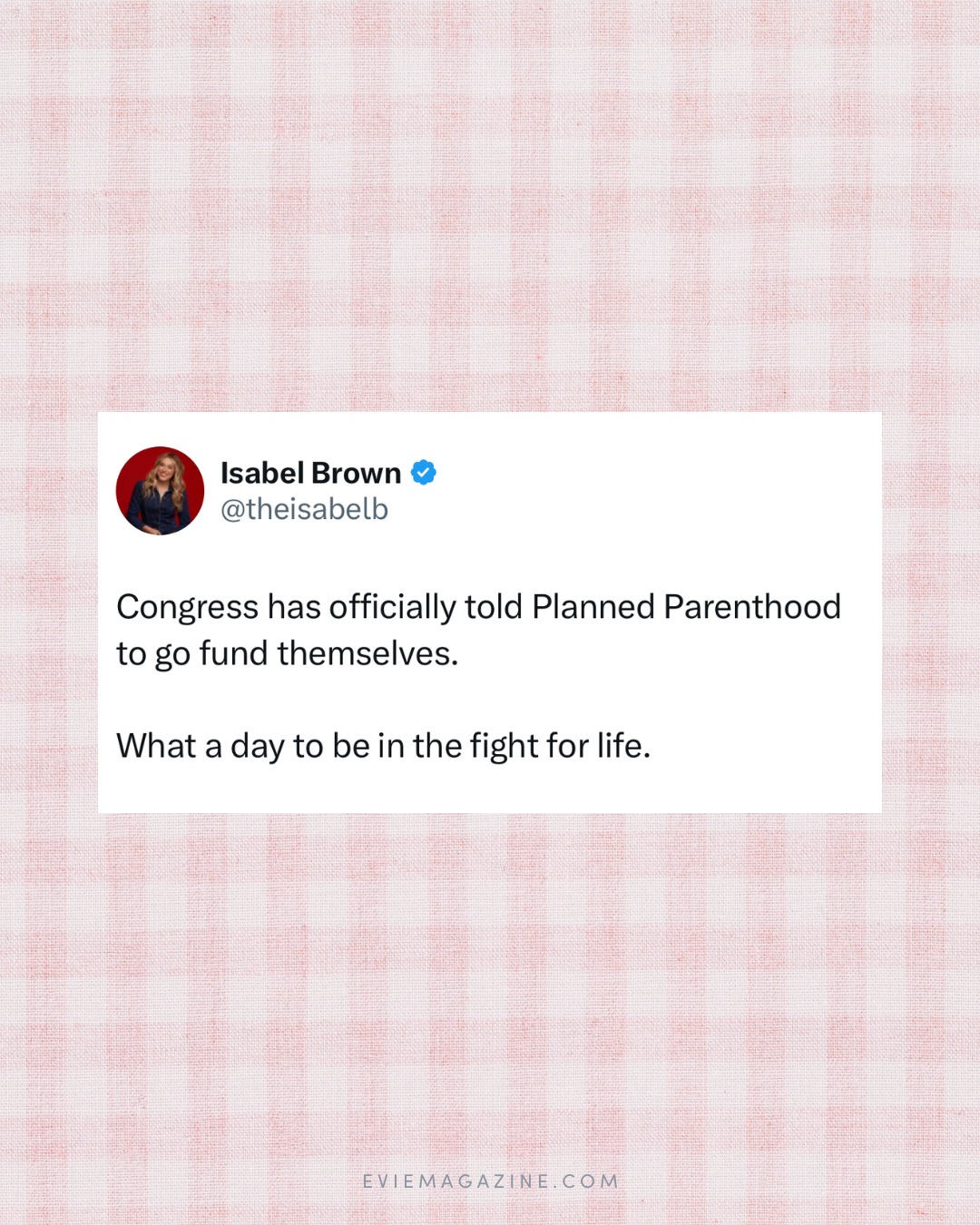 Evie - Planned Parenthood has officially been defunded following ...