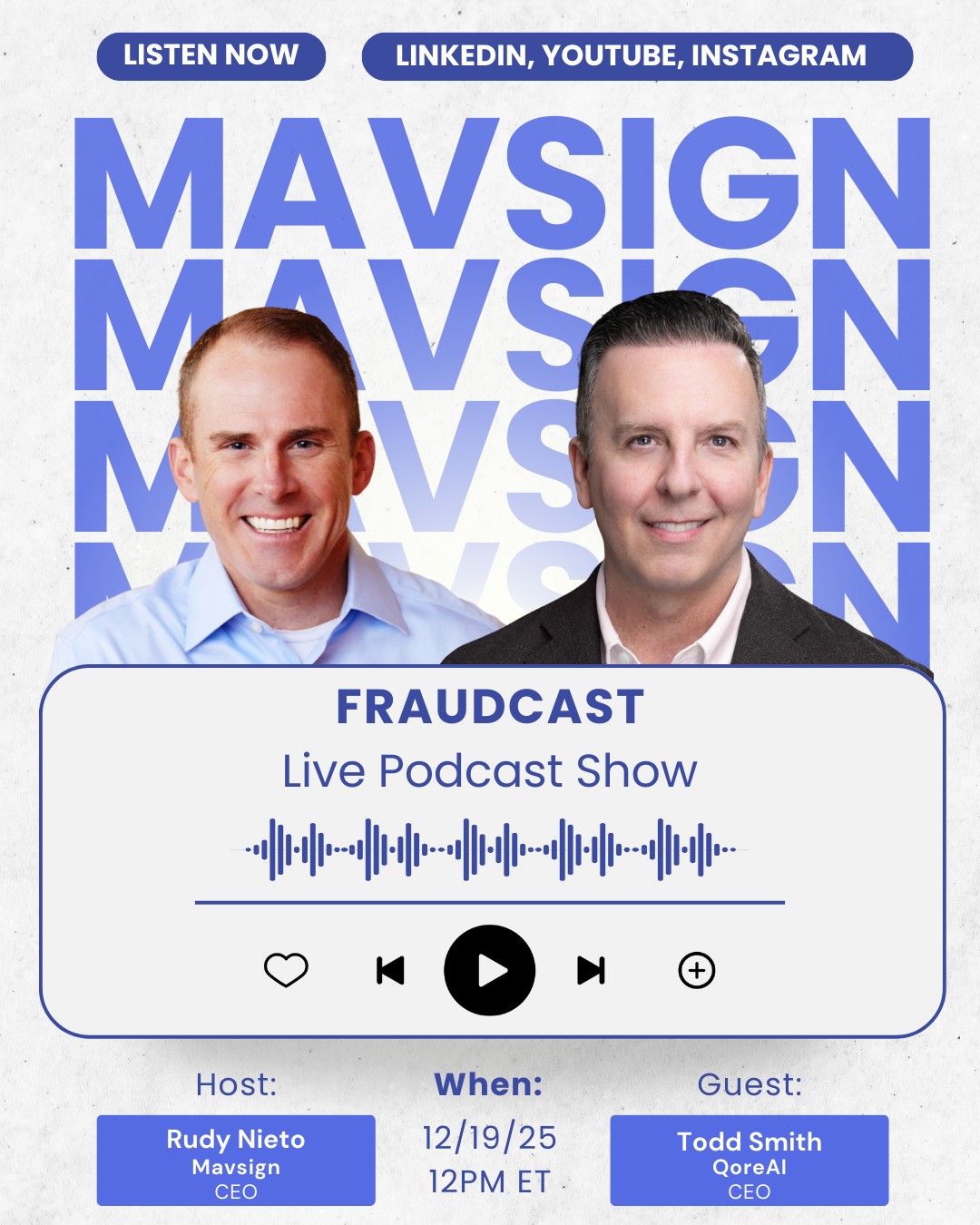 Mavsign - 🚨 Fraudcast is back tomorrow with special guest... | Facebook