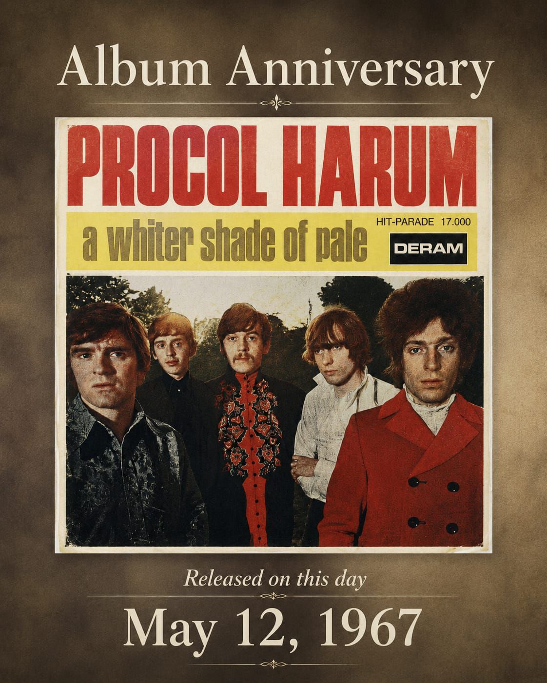 On This Day, May 12, 1967, Procol Harum Released “A Whiter Shade