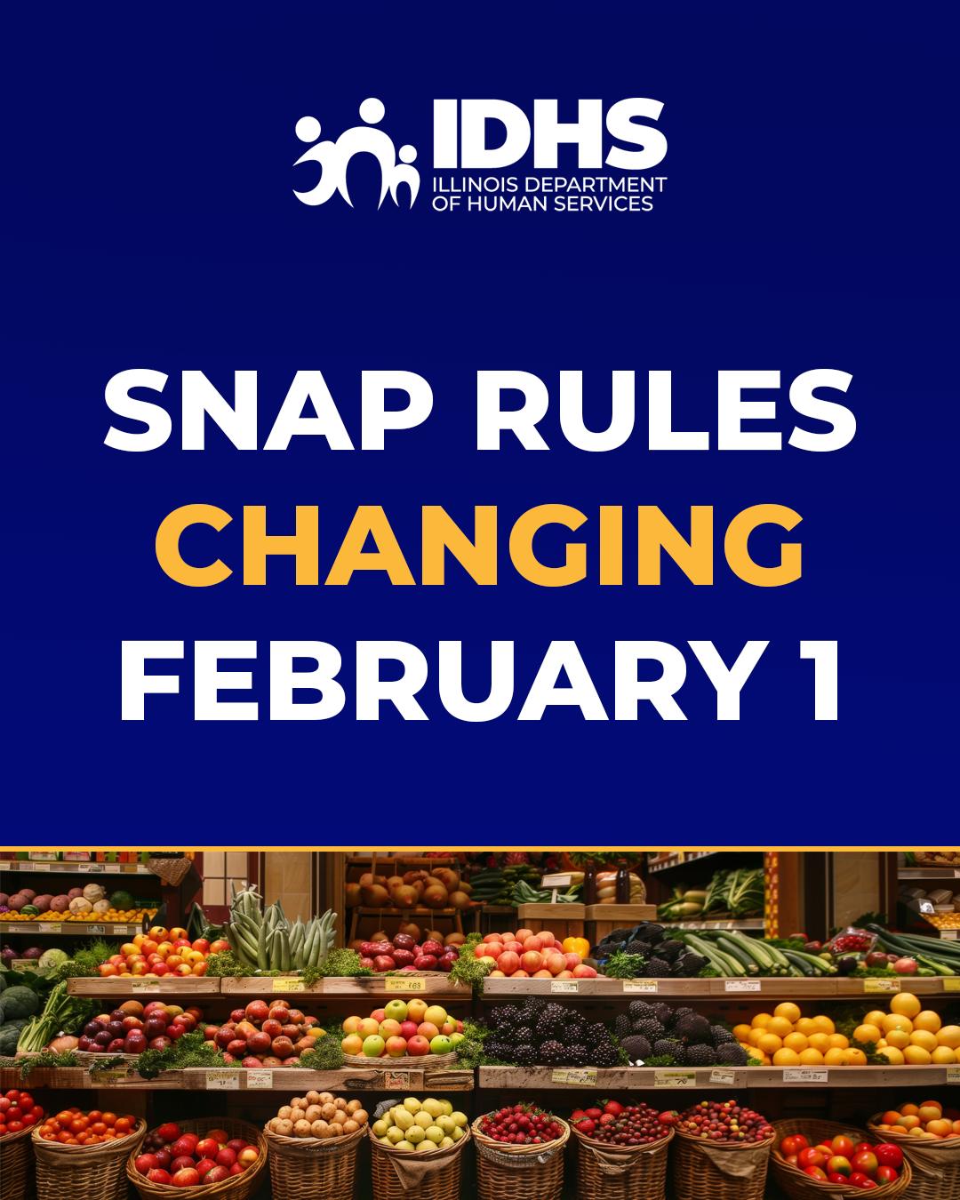 Illinois - 🚨 SNAP rules are changing on February 1. Federal changes ...