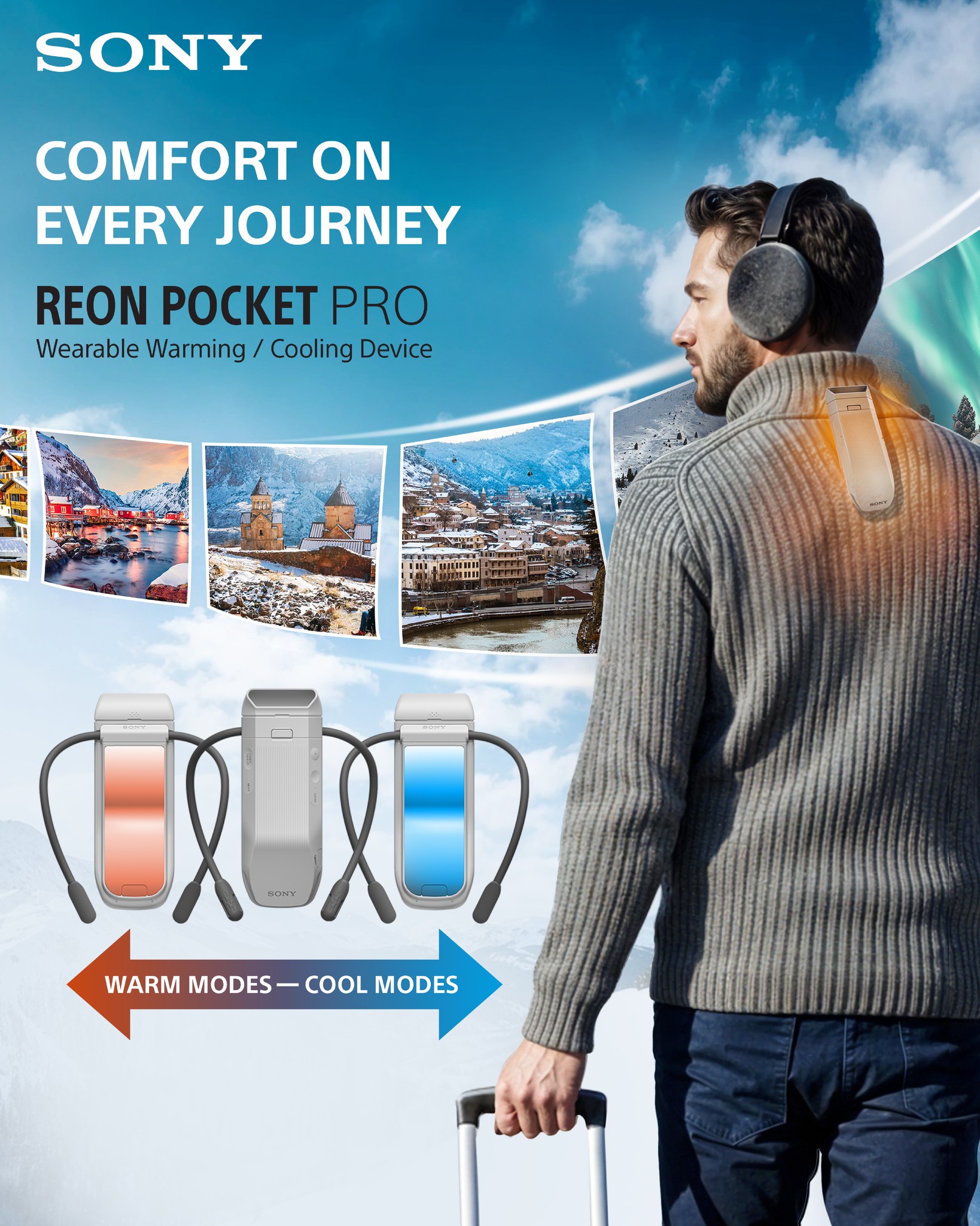 Your personal climate, on the move. Warm or cool, controlled by 