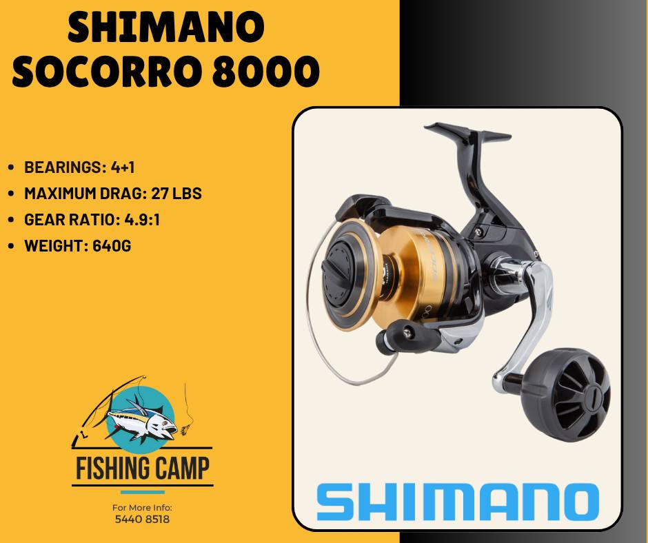 reel shimano socorro 8000f Freshwater Spinning Box Fishing SOC8000F Shimano sea spinning reel versatile both for spinning fishing from the shore and for bait from the boat Shimano Fishing SOCORRO 8000 SW