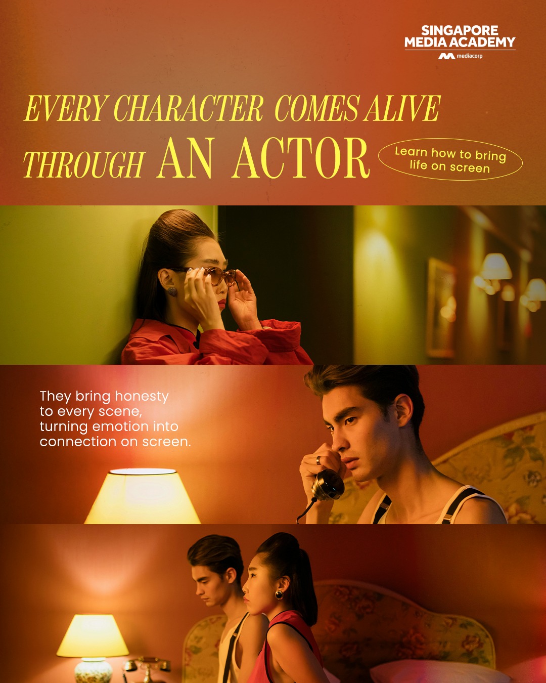 Embody characters with emotion... - Singapore Media Academy | Facebook