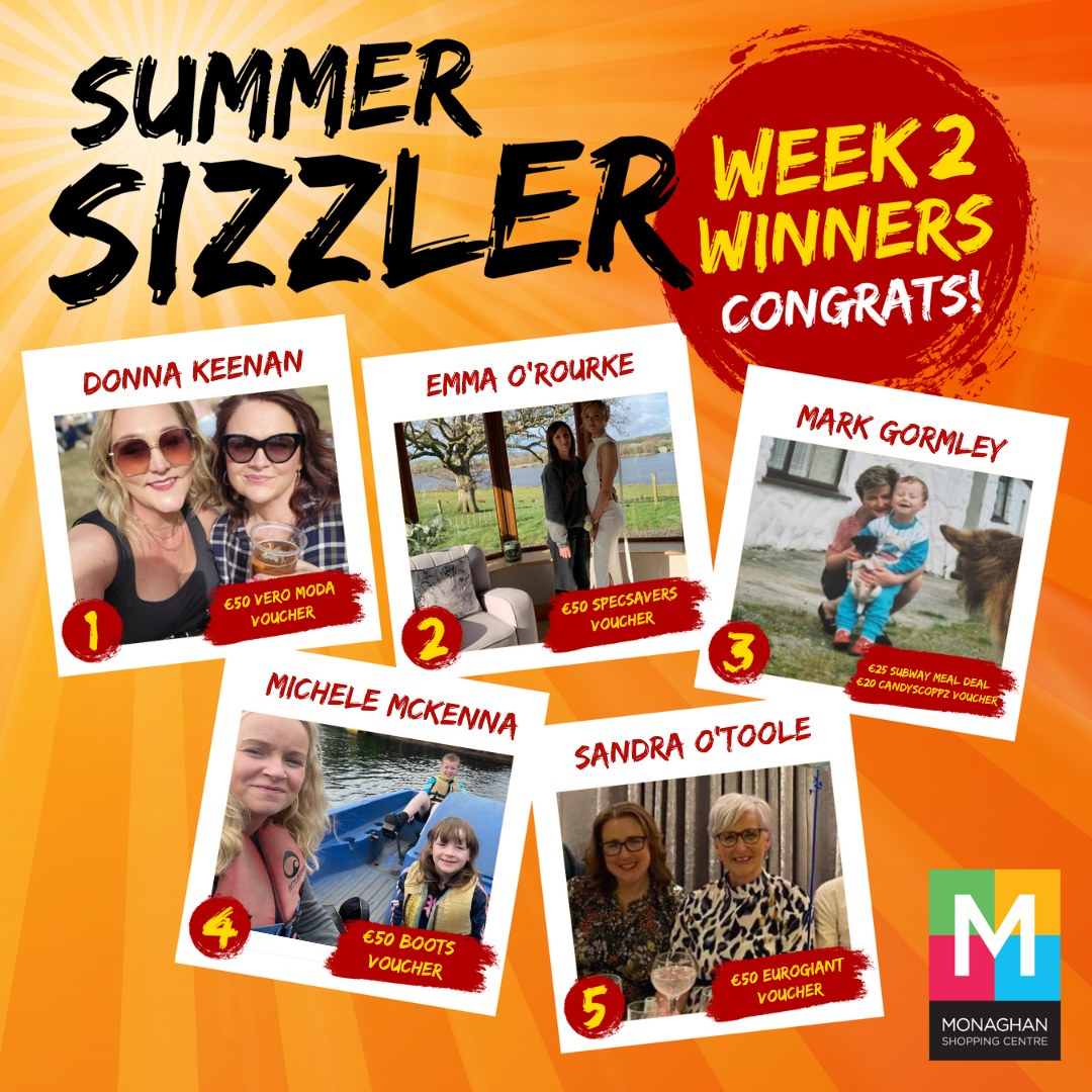Congratulations to our Week 2... - Monaghan Shopping Centre | Facebook