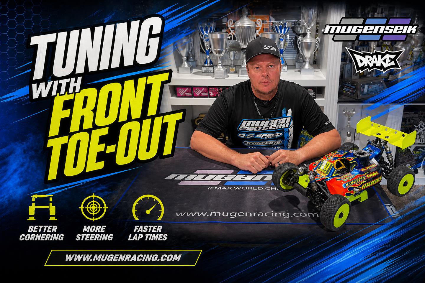 Mugen Seiki Racing's Adam Drake explains Tuning with Front Toe-Out