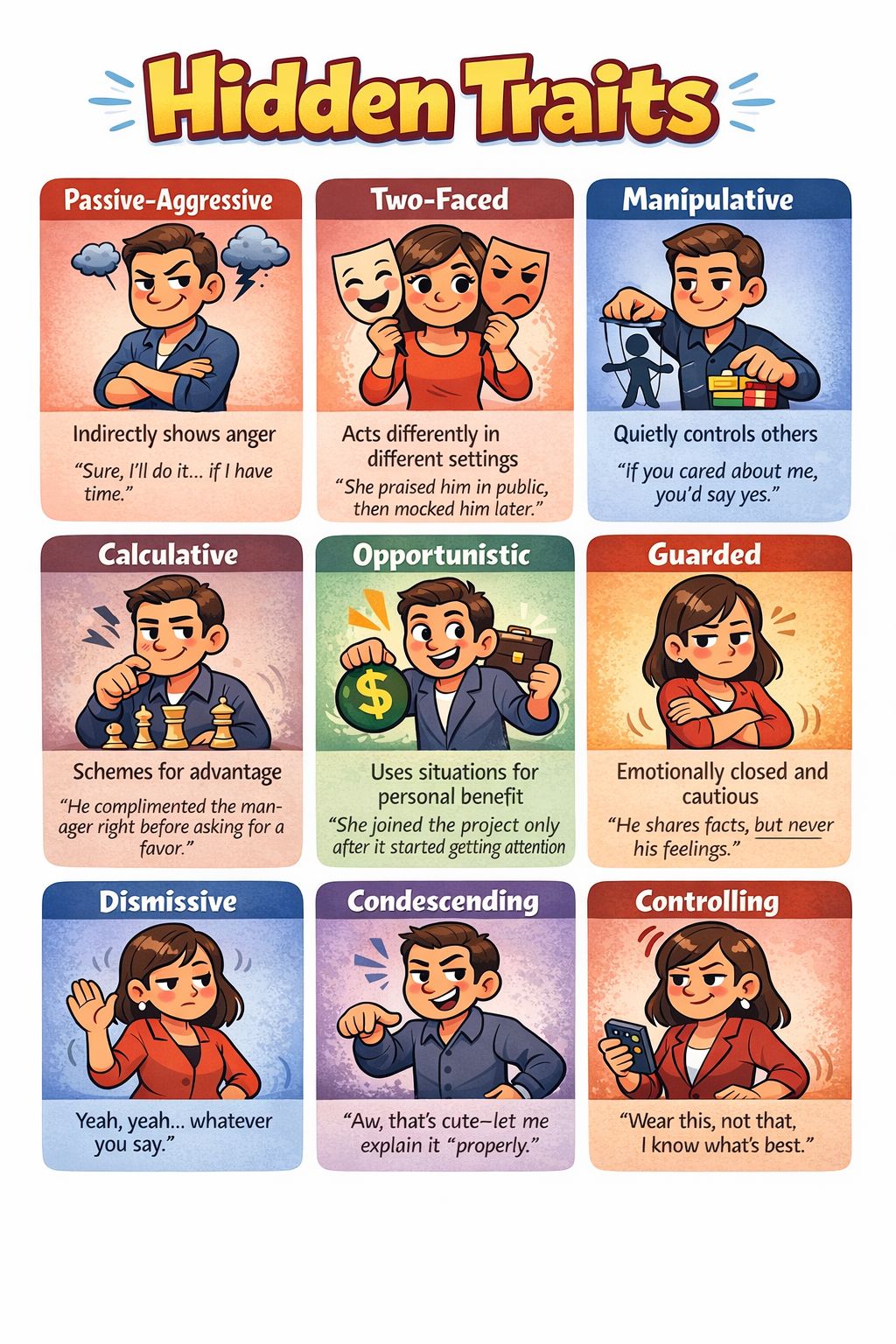 Here are the hidden/subtle traits with... - Learning Treasure | Facebook